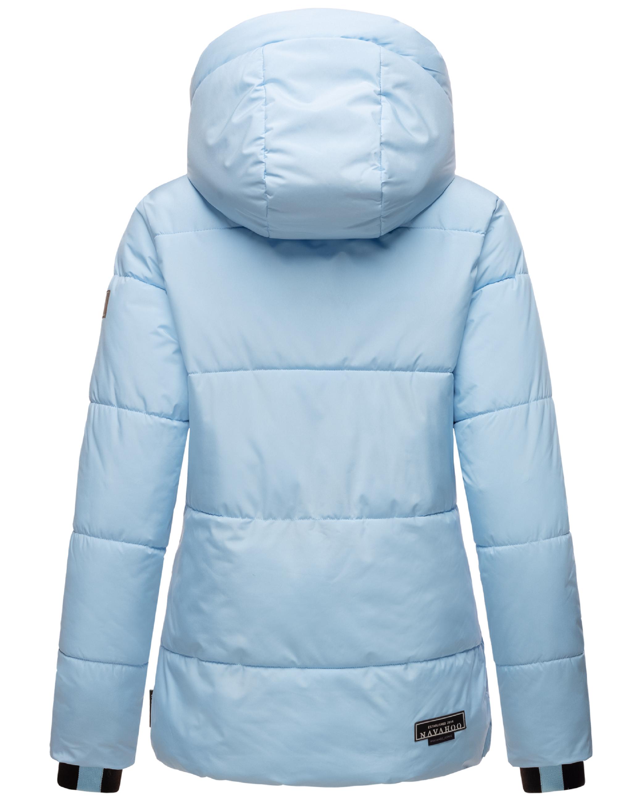 Warme gesteppte Winterjacke mit Kapuze "Sag ja XIV" Baby Blue