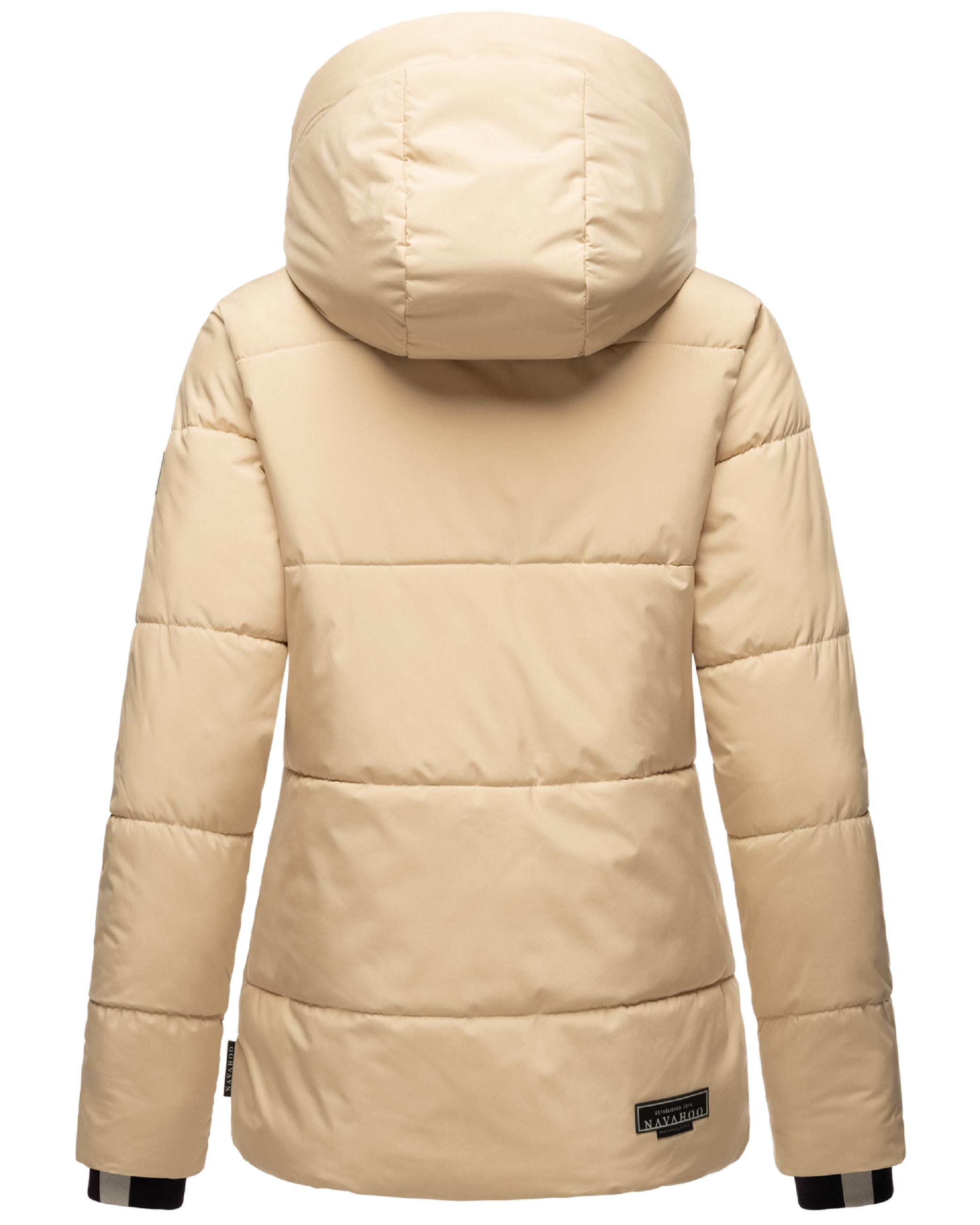 Warme gesteppte Winterjacke mit Kapuze "Sag ja XIV" Beige