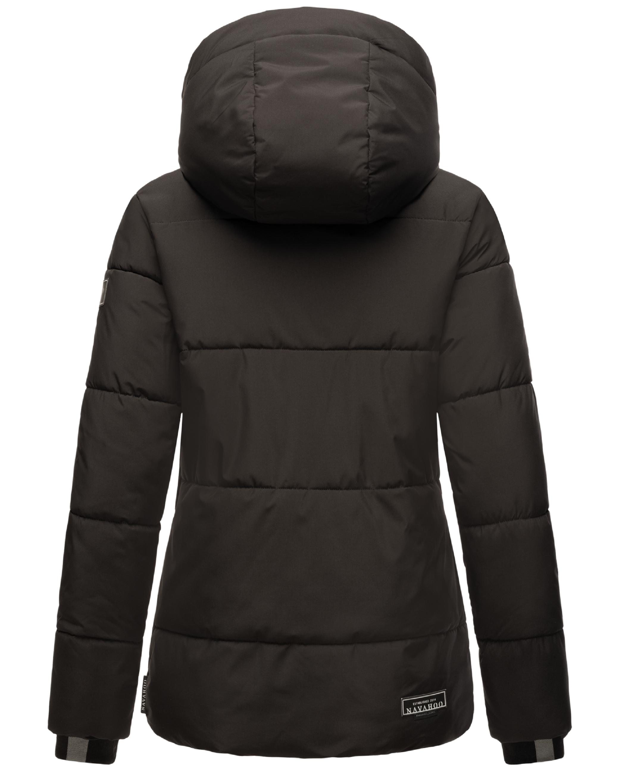 Warme gesteppte Winterjacke mit Kapuze "Sag ja XIV" Black