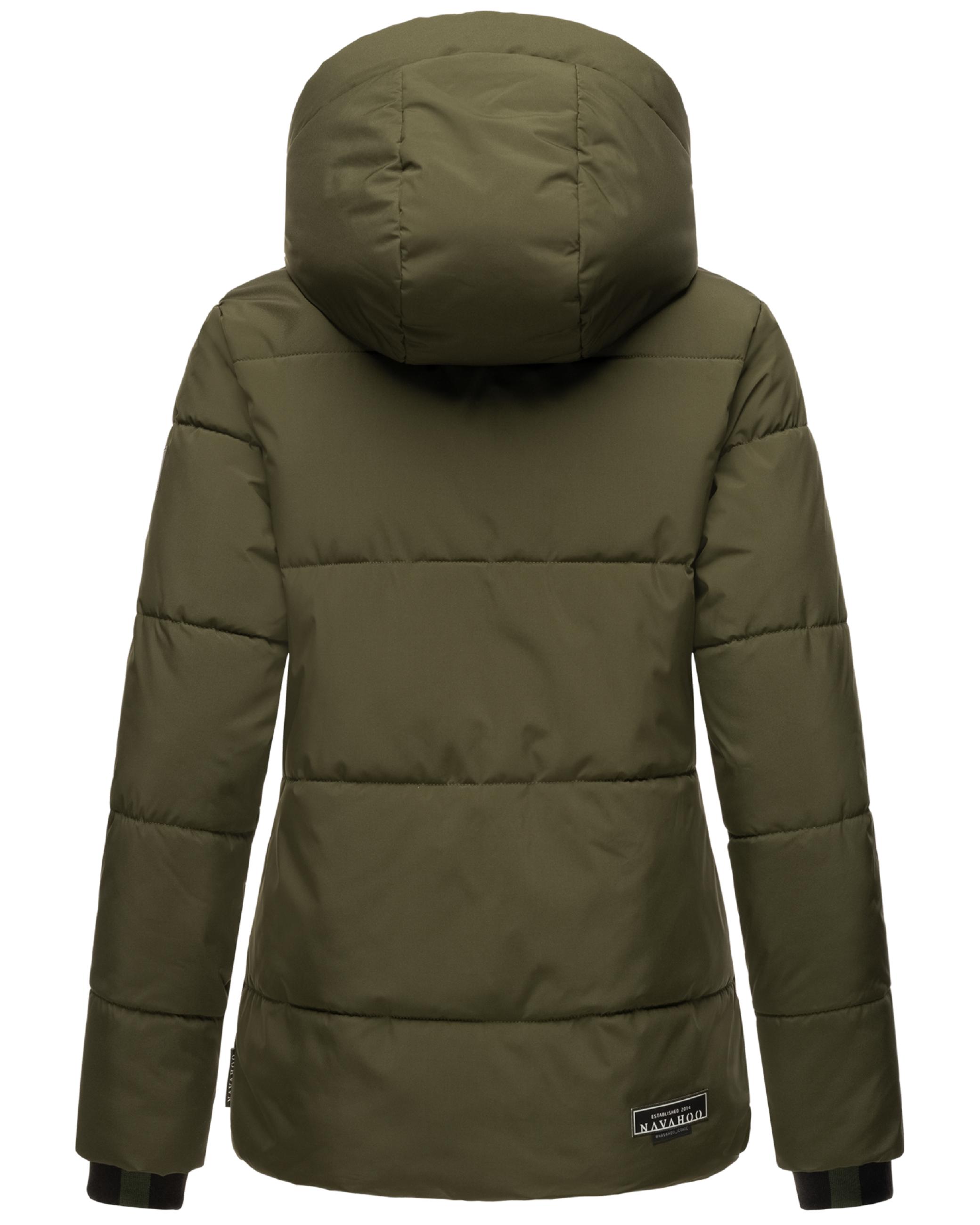 Warme gesteppte Winterjacke mit Kapuze "Sag ja XIV" Dark Olive