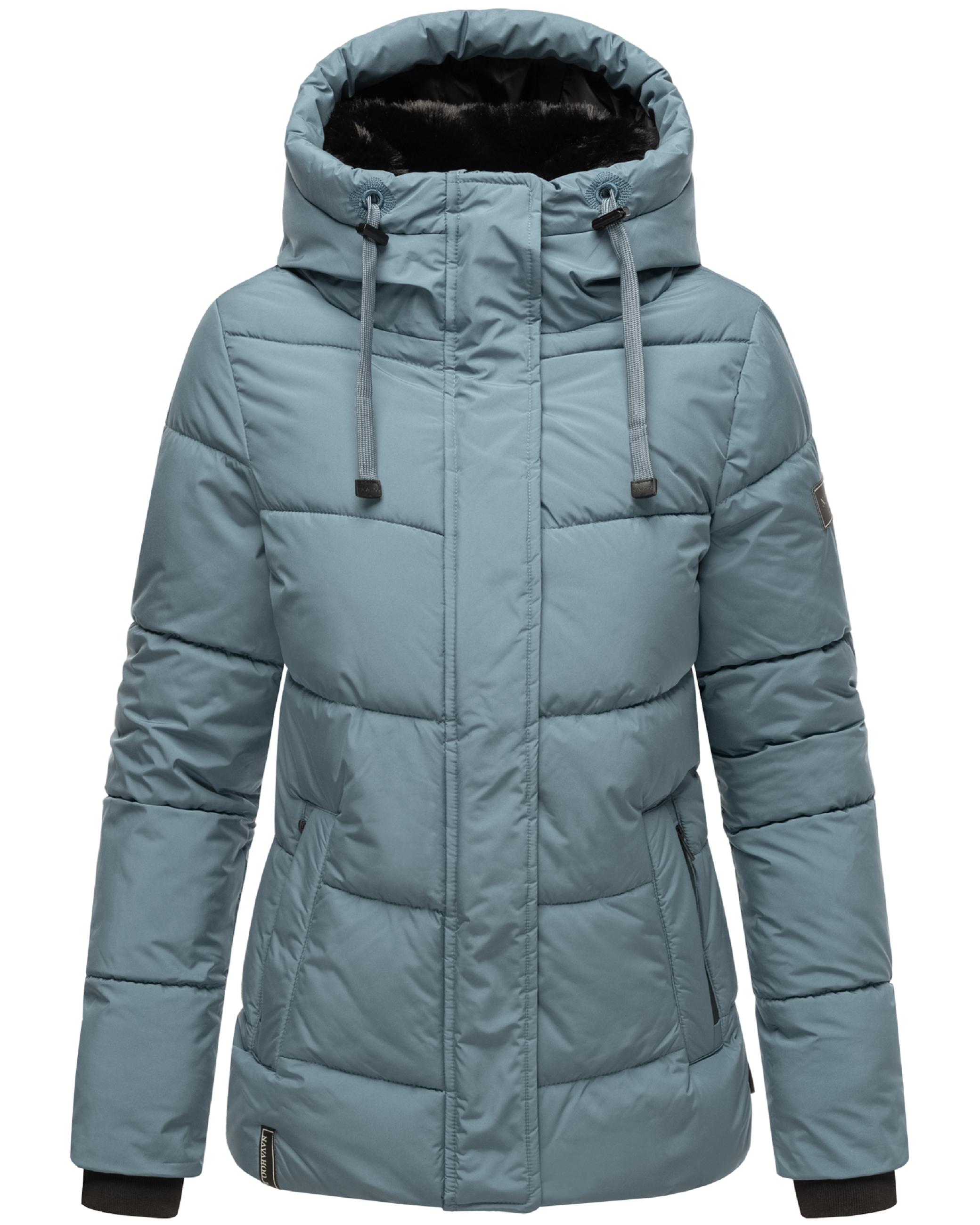 Warme gesteppte Winterjacke mit Kapuze "Sag ja XIV" Dusty Blue