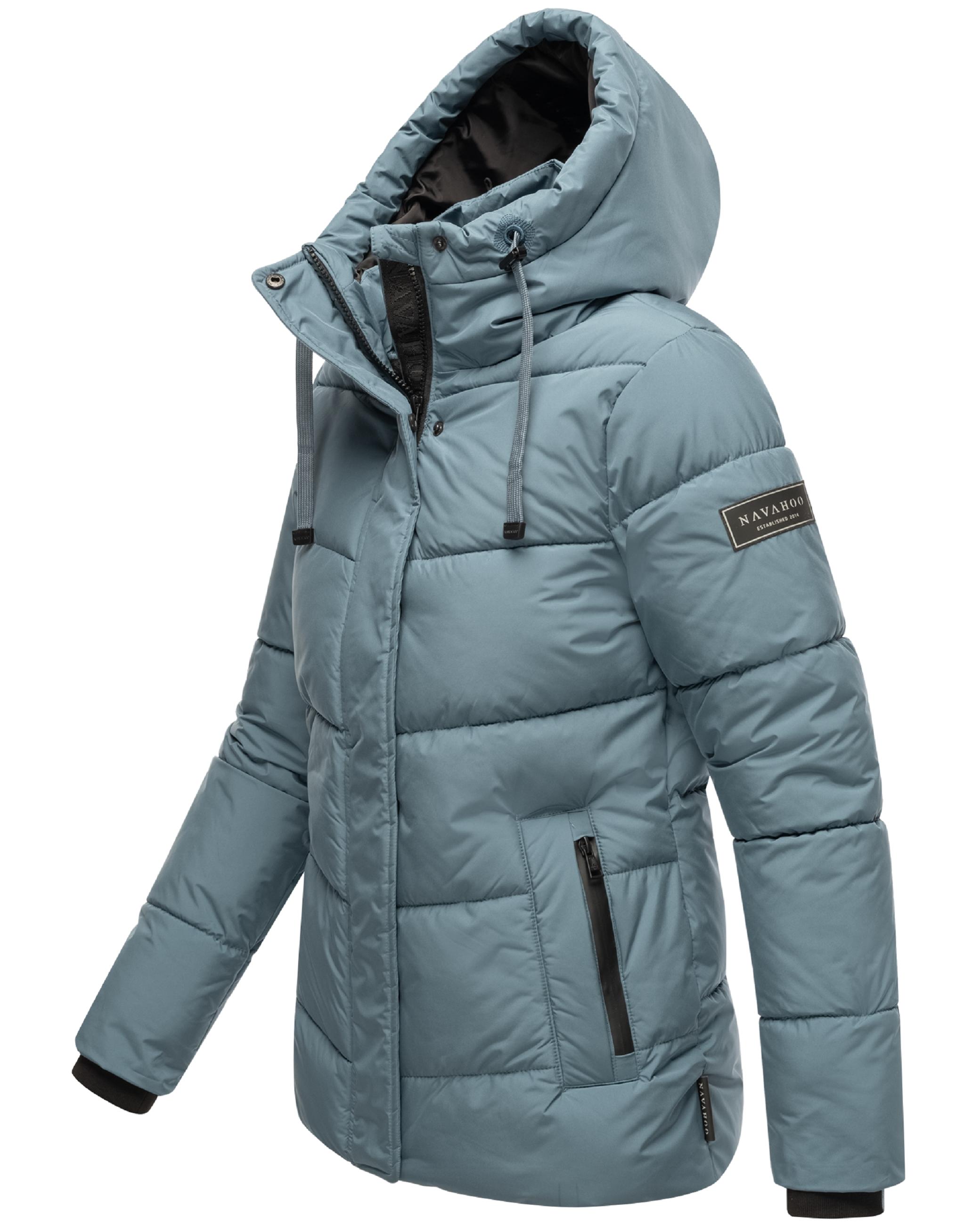 Warme gesteppte Winterjacke mit Kapuze "Sag ja XIV" Dusty Blue