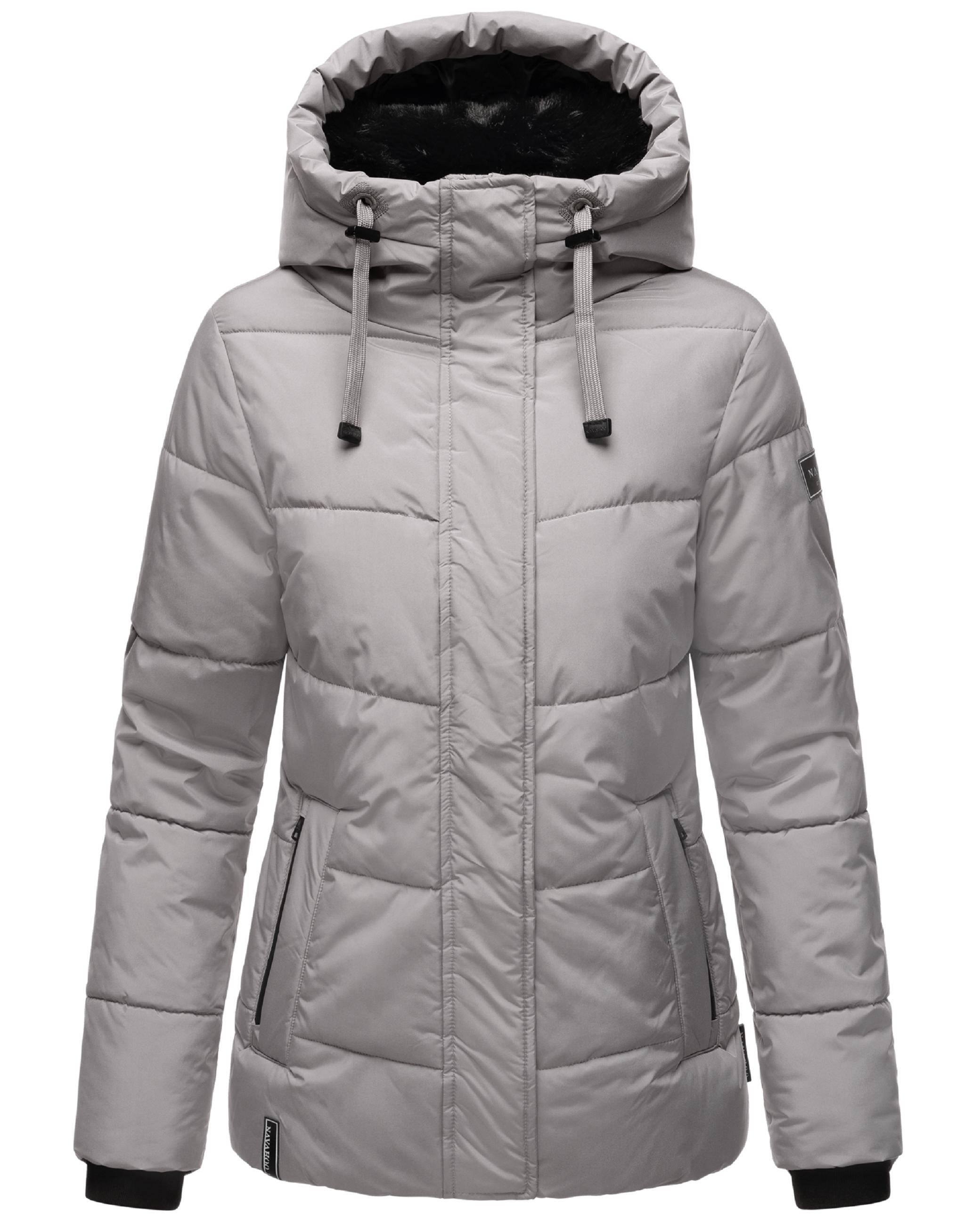 Warme gesteppte Winterjacke mit Kapuze "Sag ja XIV" Grey