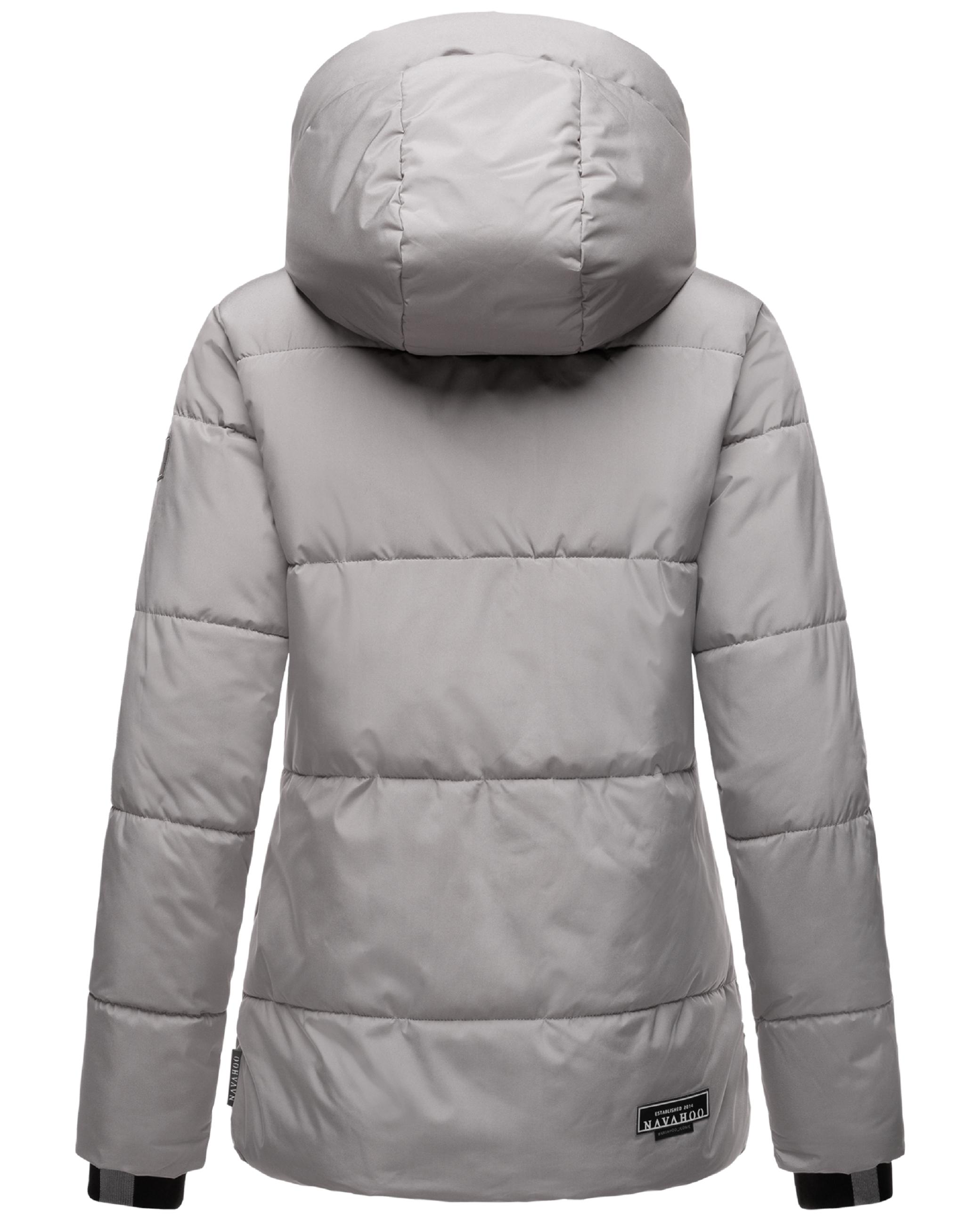 Warme gesteppte Winterjacke mit Kapuze "Sag ja XIV" Grey