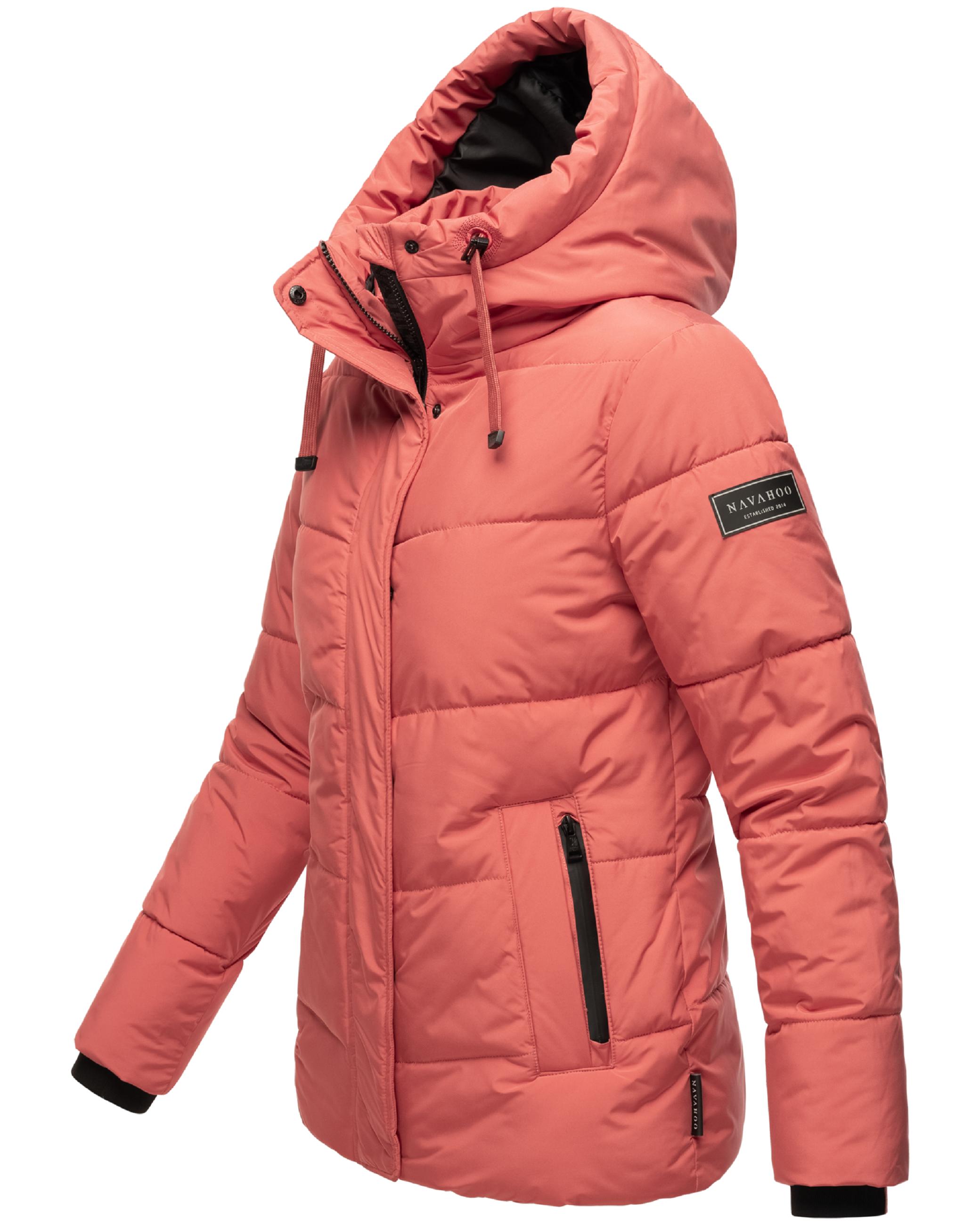 Warme gesteppte Winterjacke mit Kapuze "Sag ja XIV" Rouge