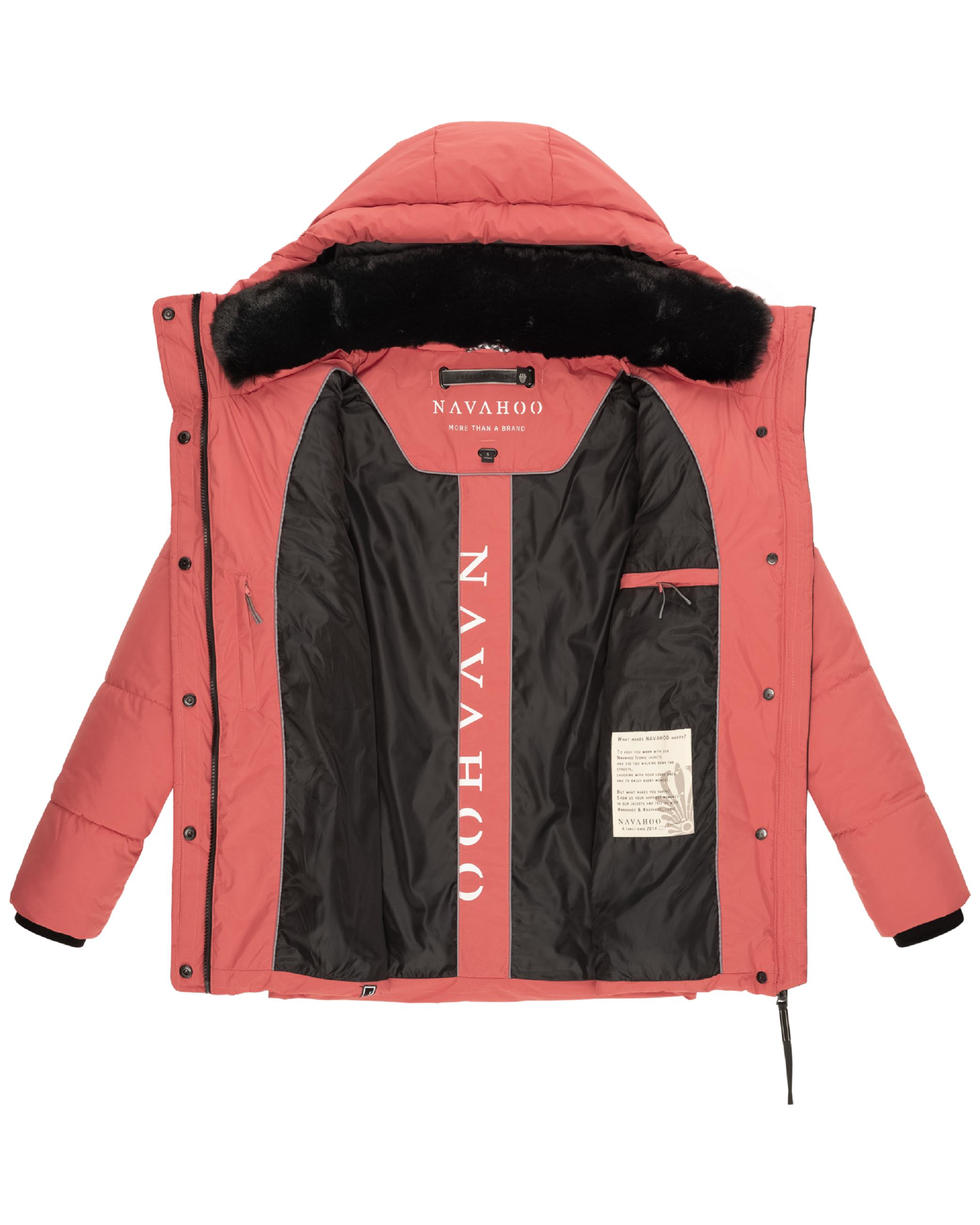 Warme gesteppte Winterjacke mit Kapuze "Sag ja XIV" Rouge