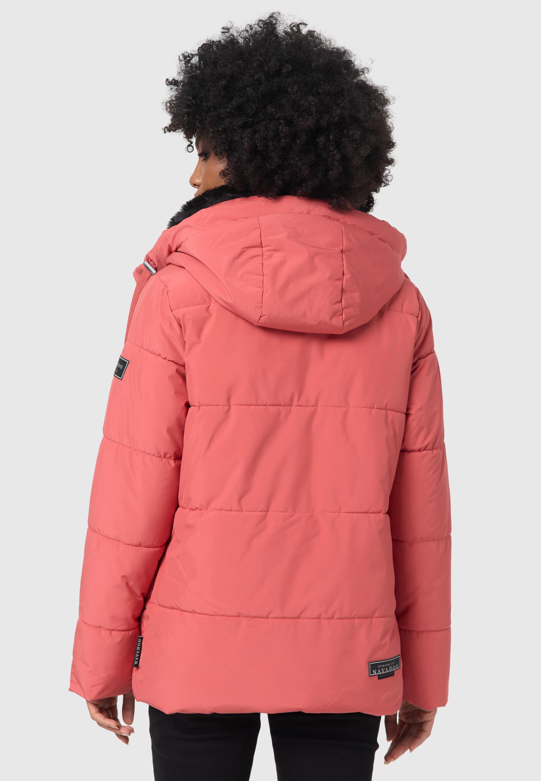 Warme gesteppte Winterjacke mit Kapuze "Sag ja XIV" Rouge