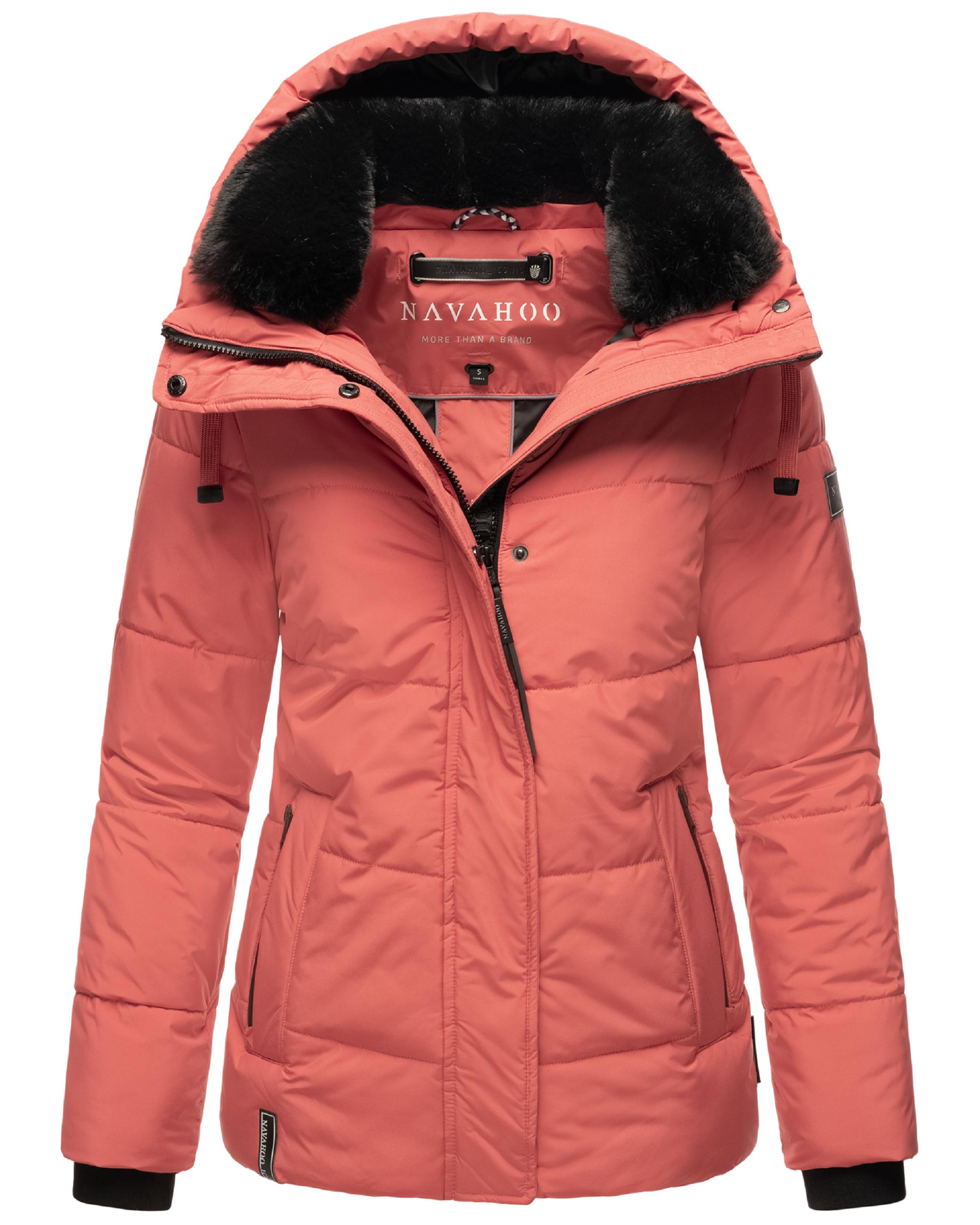 Warme gesteppte Winterjacke mit Kapuze "Sag ja XIV" Rouge