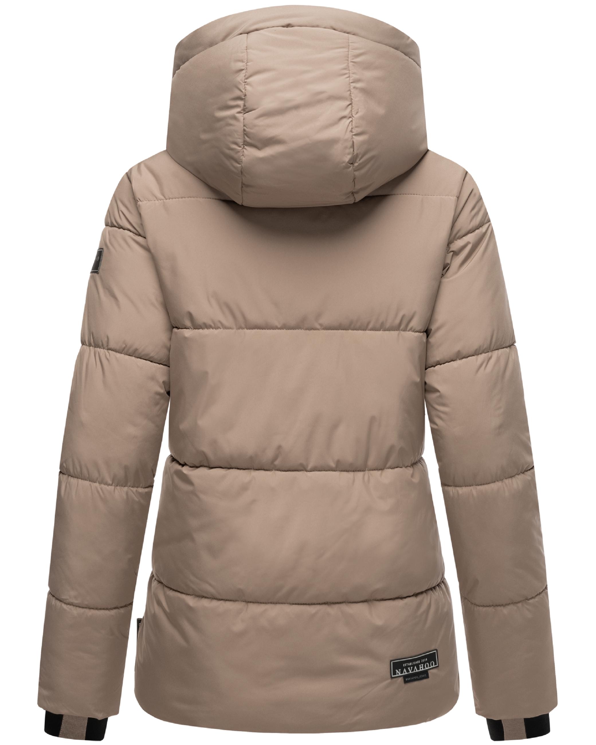 Warme gesteppte Winterjacke mit Kapuze "Sag ja XIV" Taupe Grey