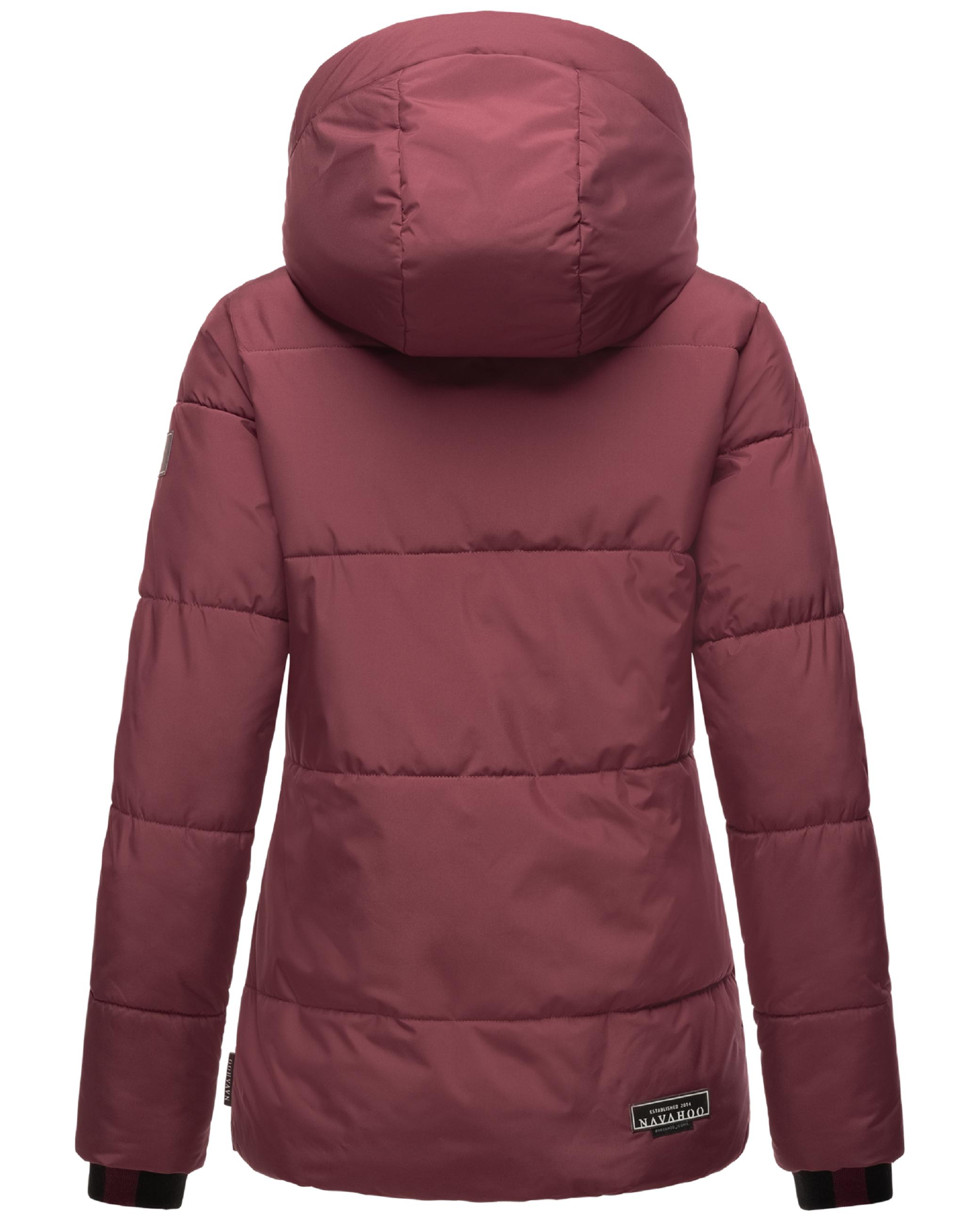 Warme gesteppte Winterjacke mit Kapuze "Sag ja XIV" Wine