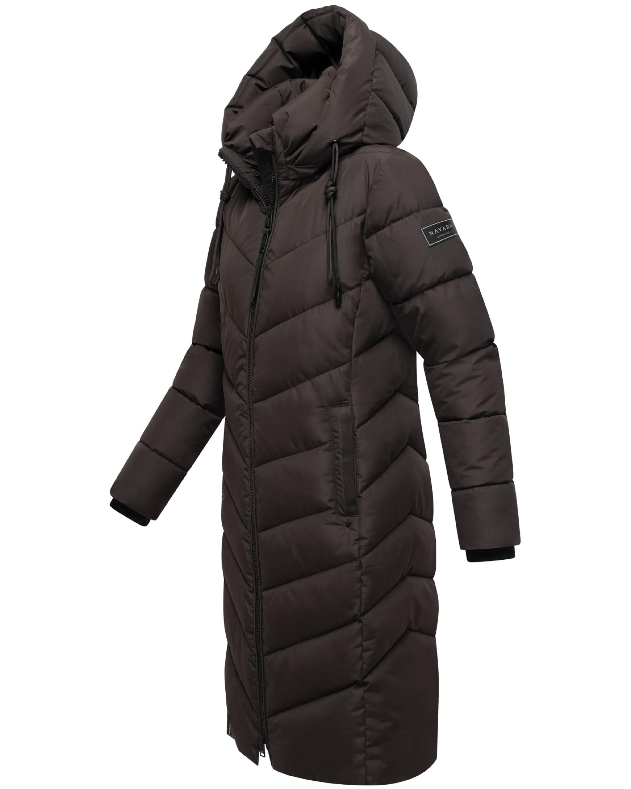 Warmer Steppmantel "Sahnekatzii XIV" Choco