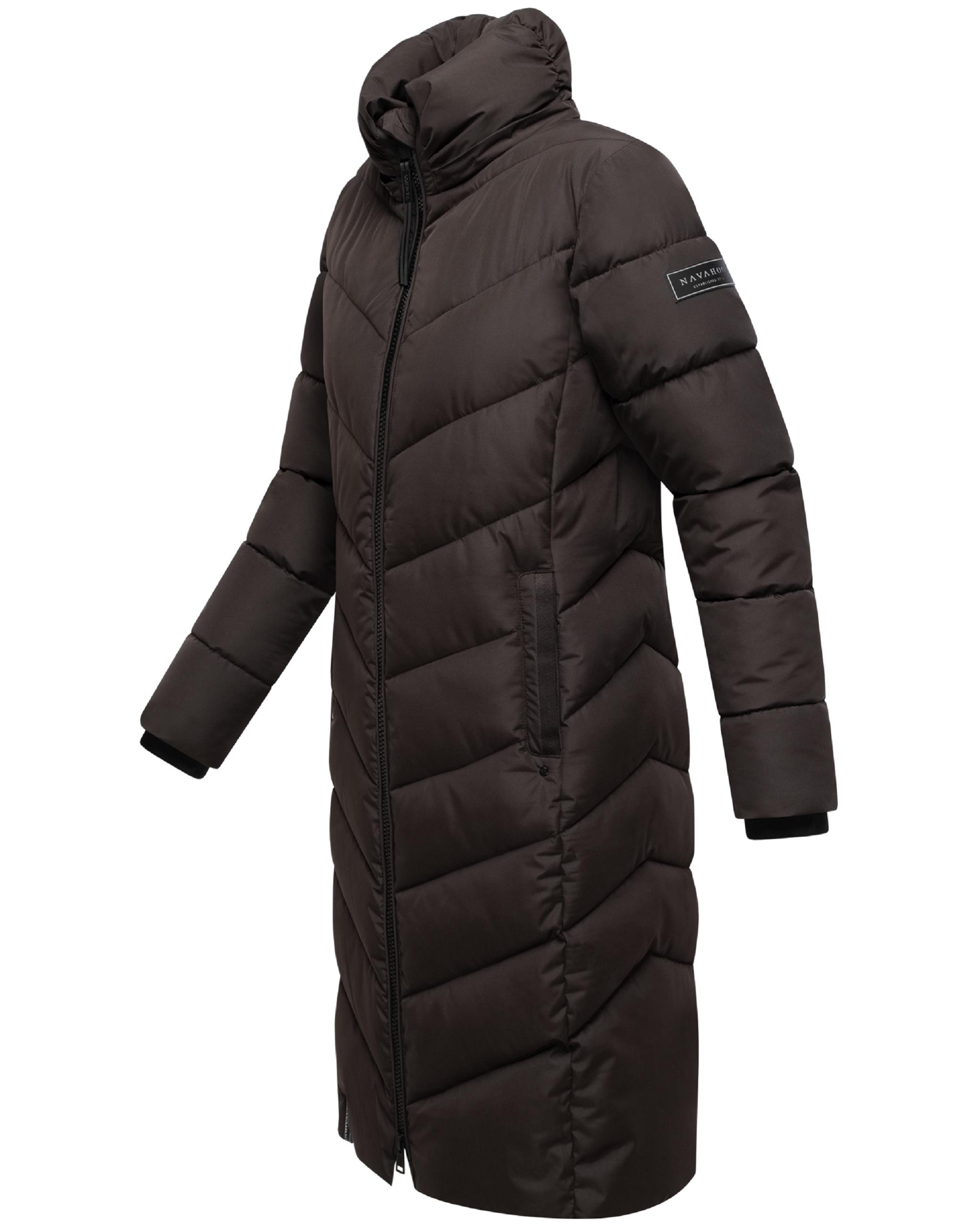 Warmer Steppmantel "Sahnekatzii XIV" Choco