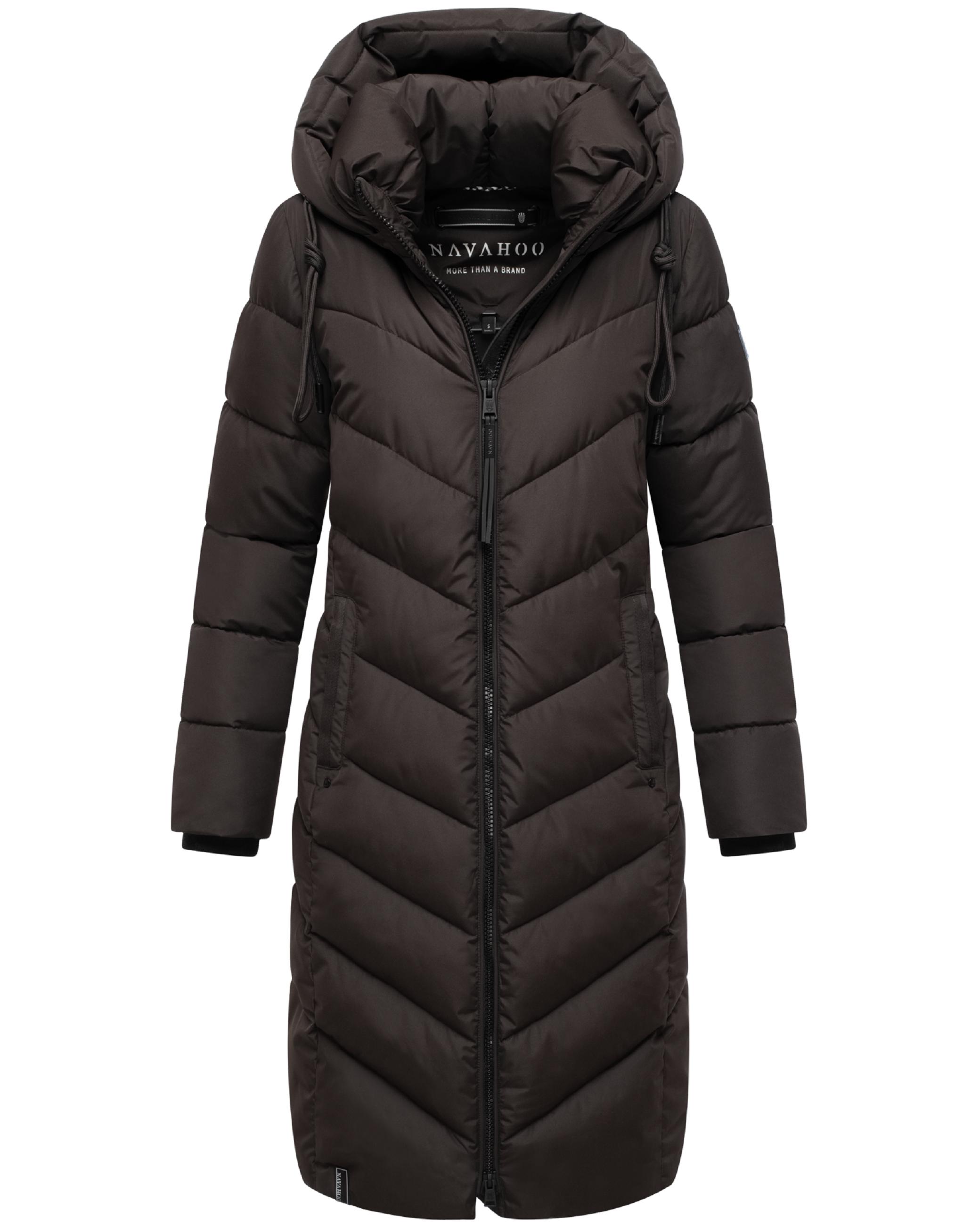 Warmer Steppmantel "Sahnekatzii XIV" Choco