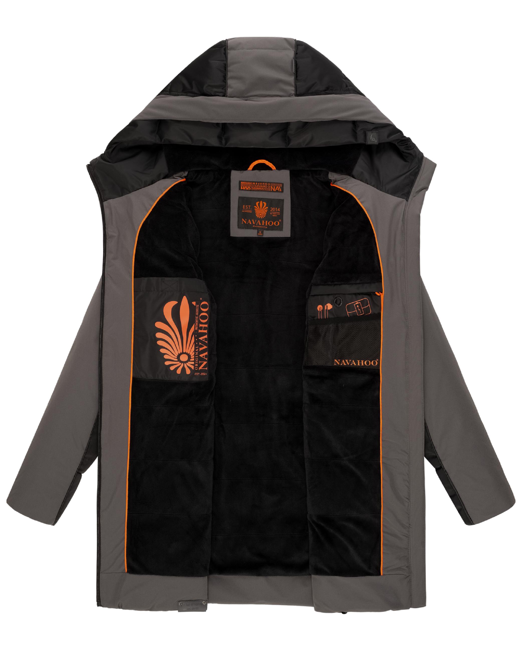 Warme Steppjacke mit Kapuze "Samtkätzchen" Black