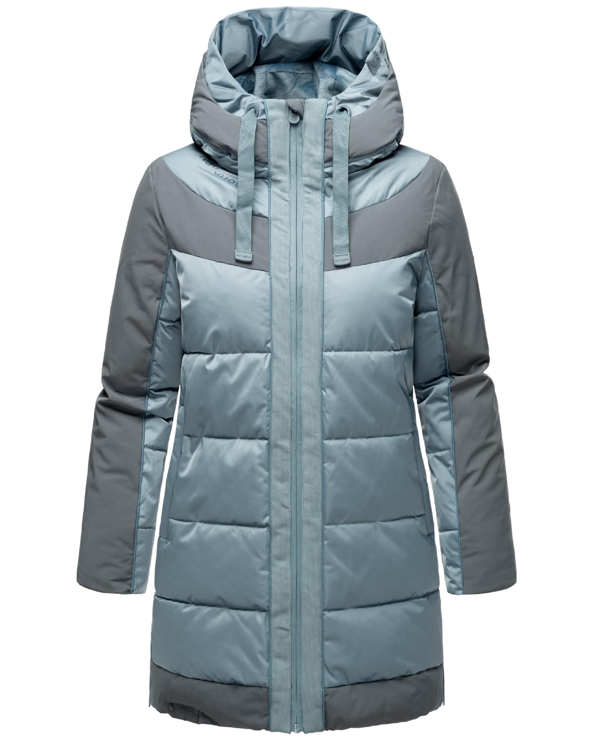 Warme Steppjacke mit Kapuze "Samtkätzchen" Powder Blue