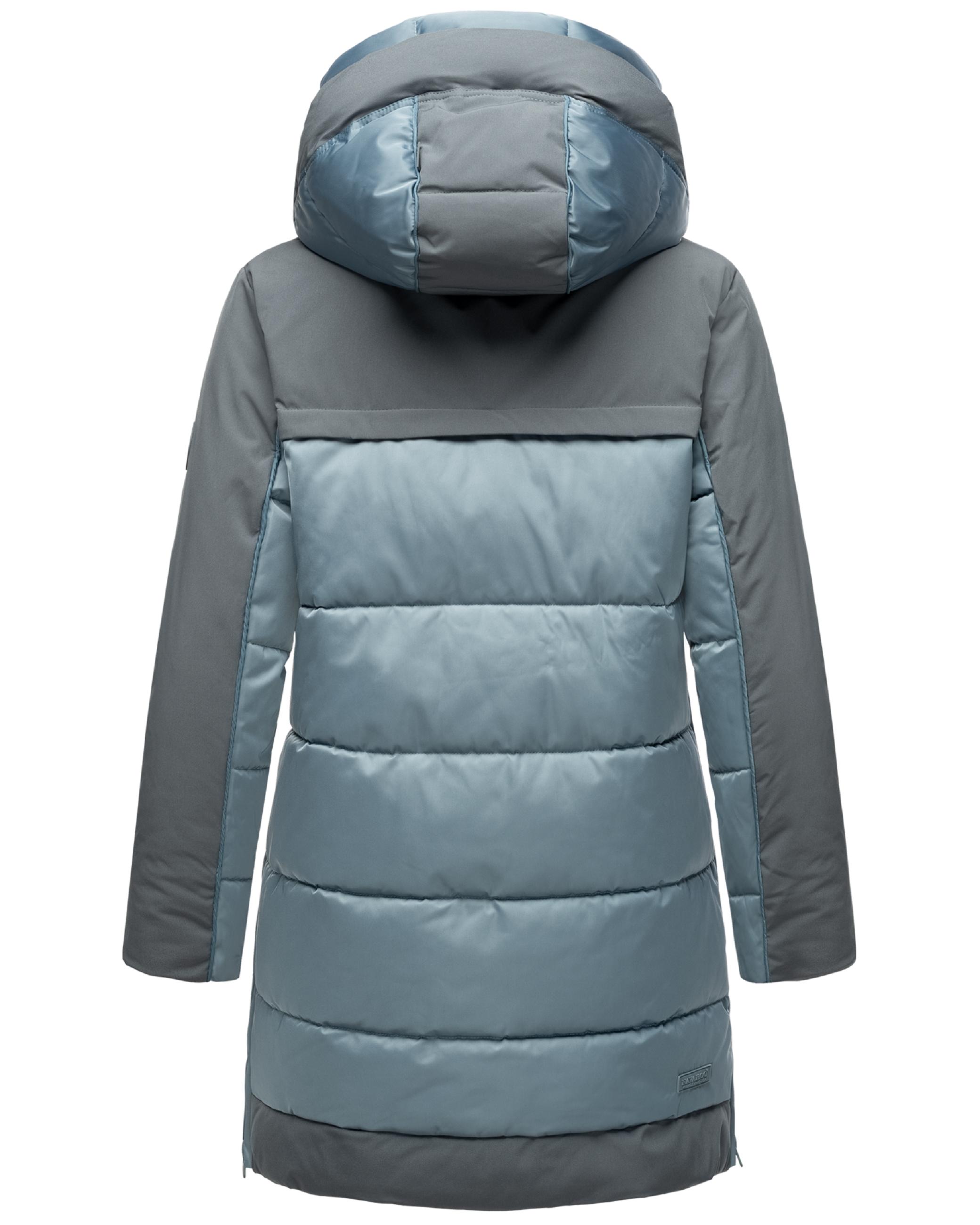 Warme Steppjacke mit Kapuze "Samtkätzchen" Powder Blue