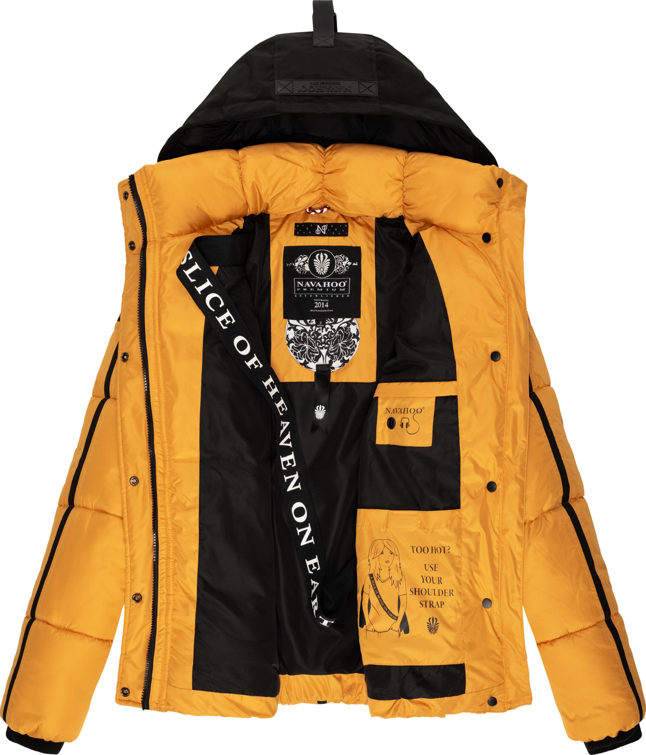 Oversize Steppjacke mit abnehmbarer Kapuze "Sarafina" Yellow