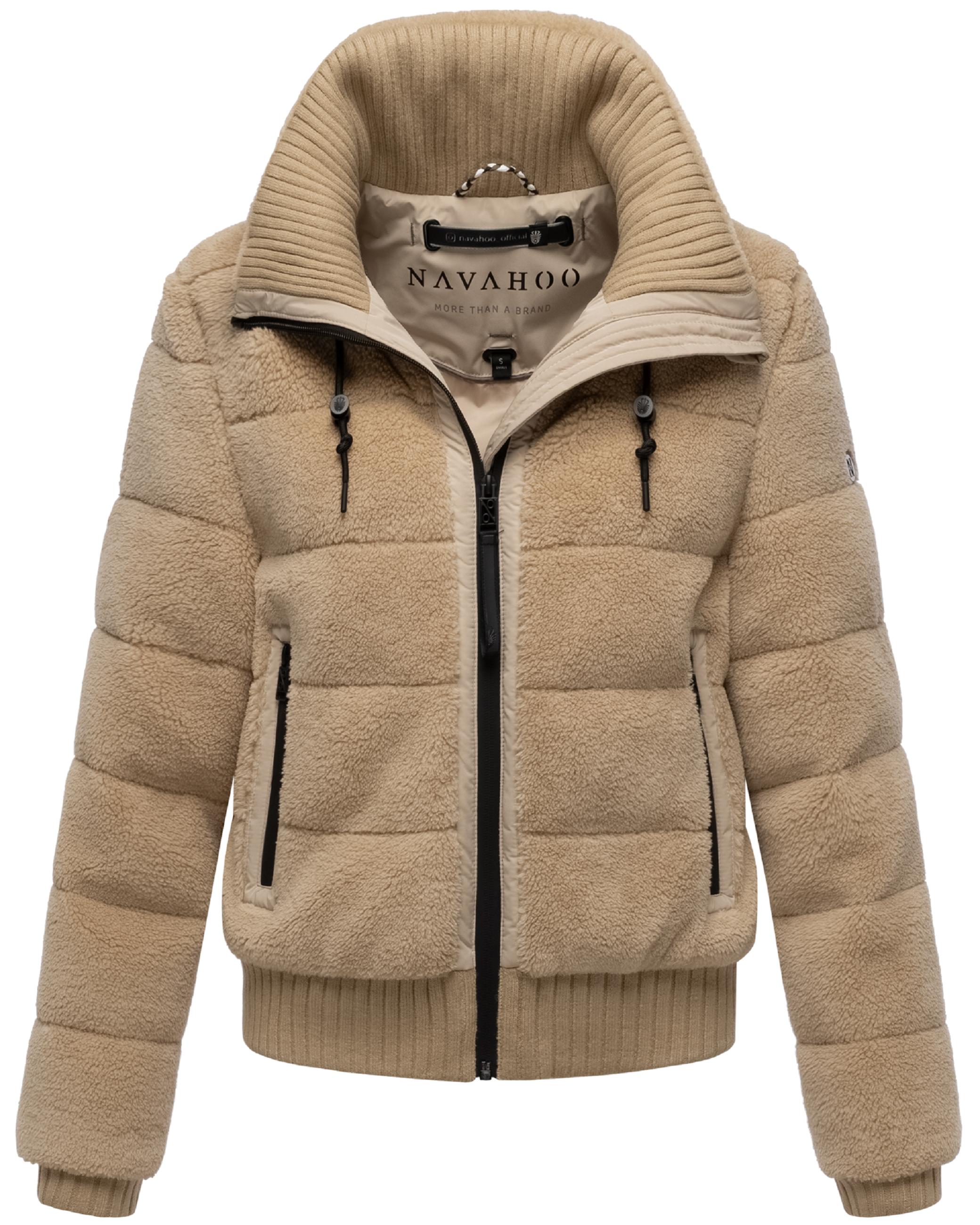 warme Plüschjacke "Schneepuder 14" Beige