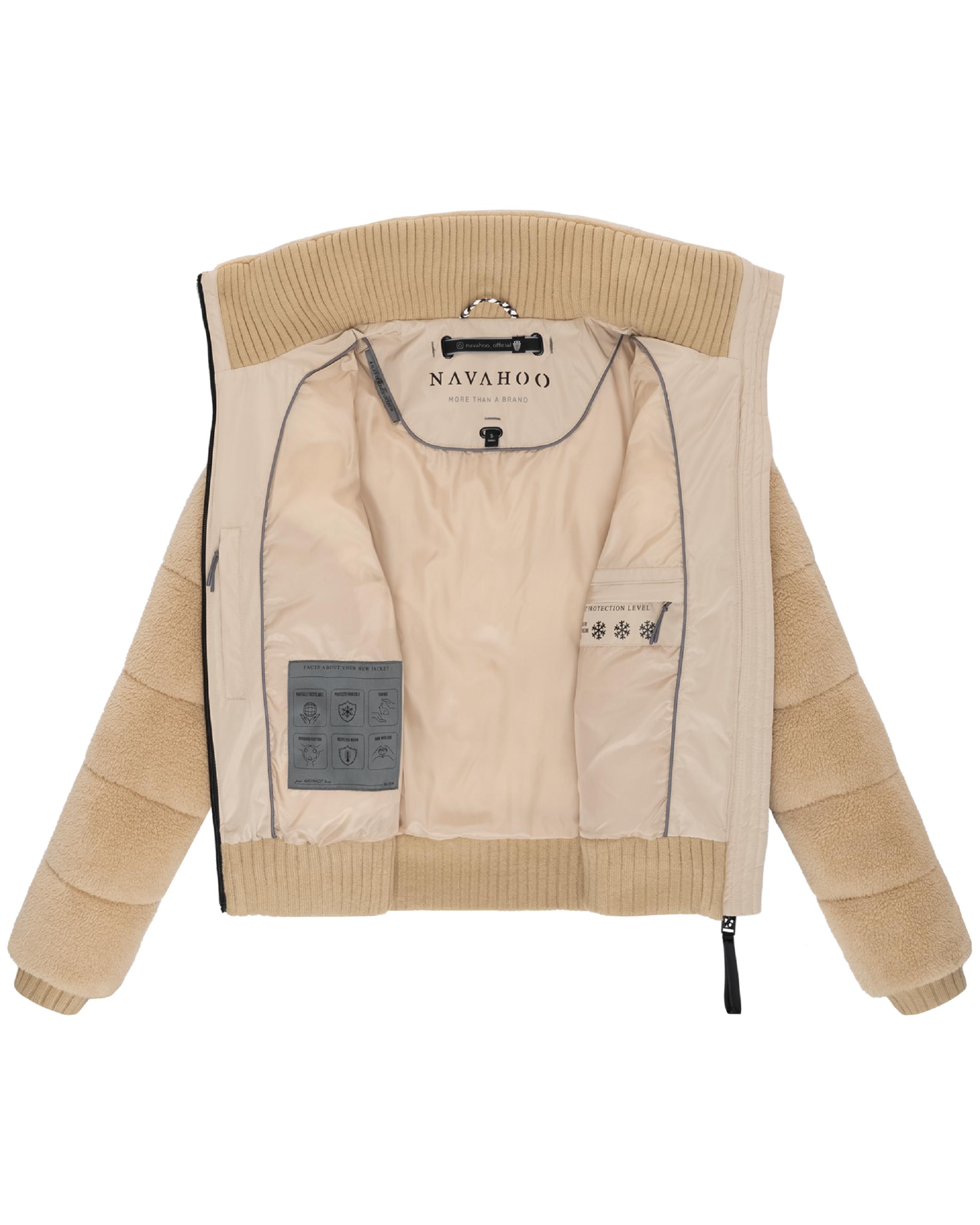 warme Plüschjacke "Schneepuder 14" Beige