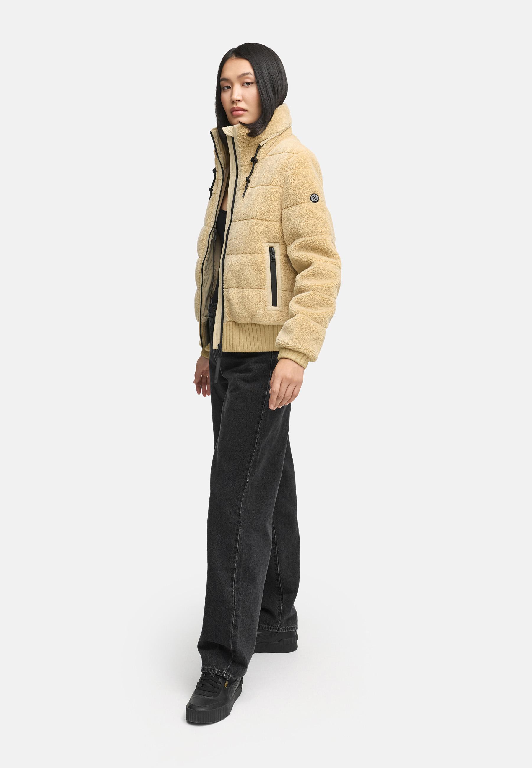 warme Plüschjacke "Schneepuder 14" Beige
