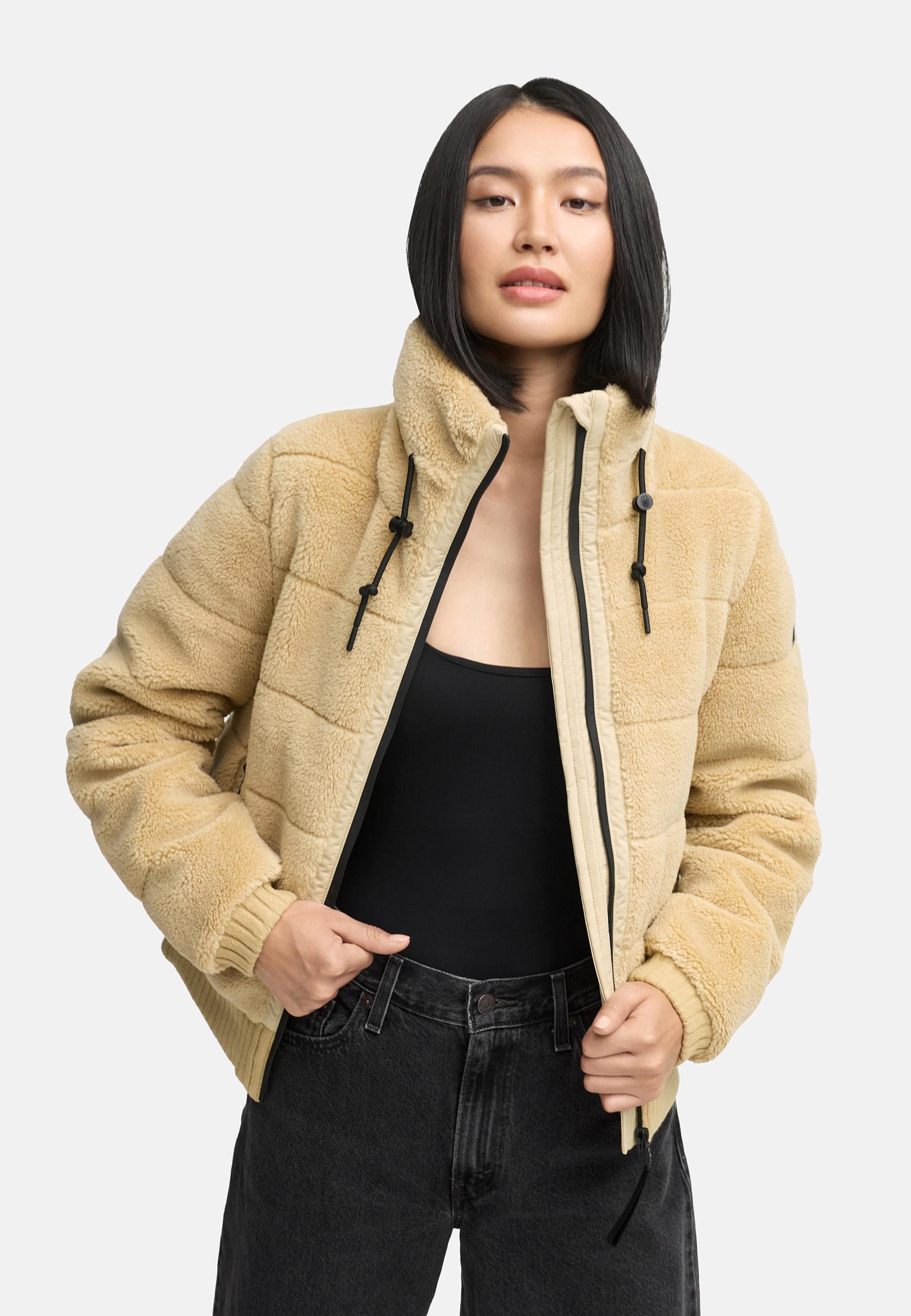 warme Plüschjacke "Schneepuder 14" Beige