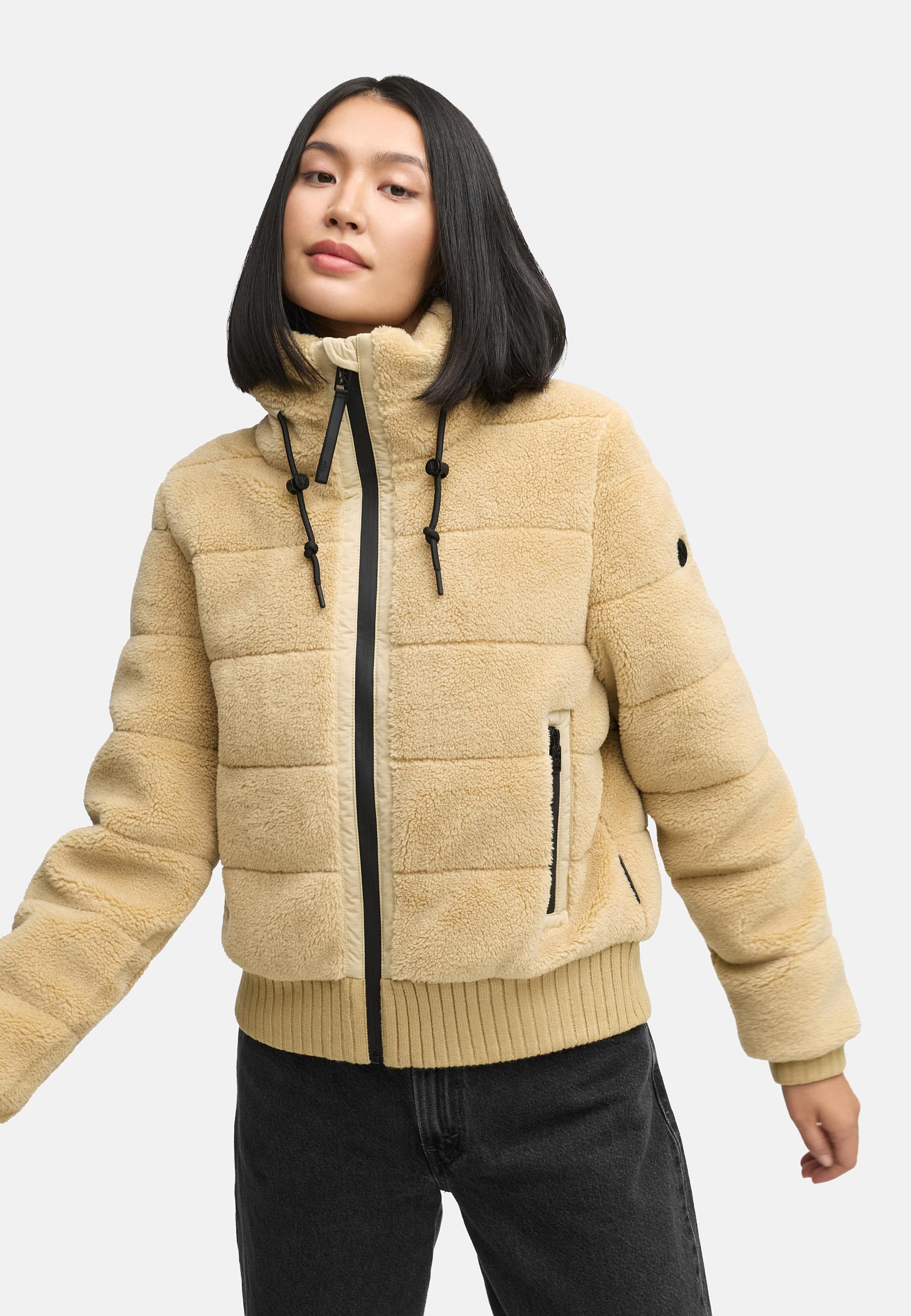 warme Plüschjacke "Schneepuder 14" Beige