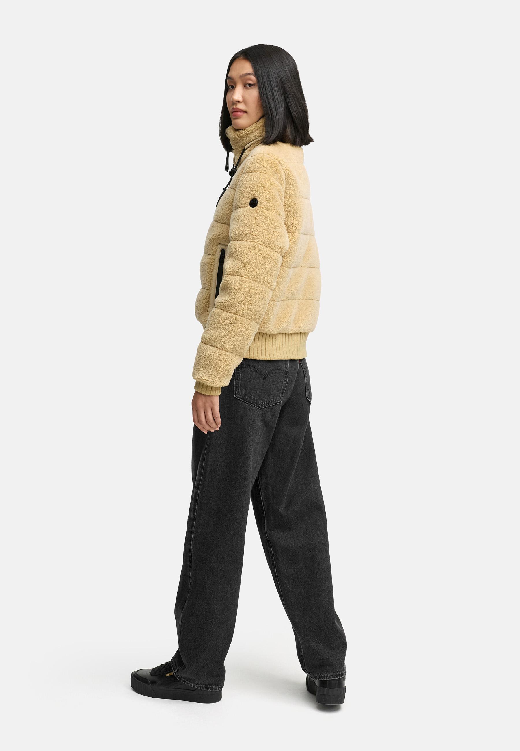 warme Plüschjacke "Schneepuder 14" Beige