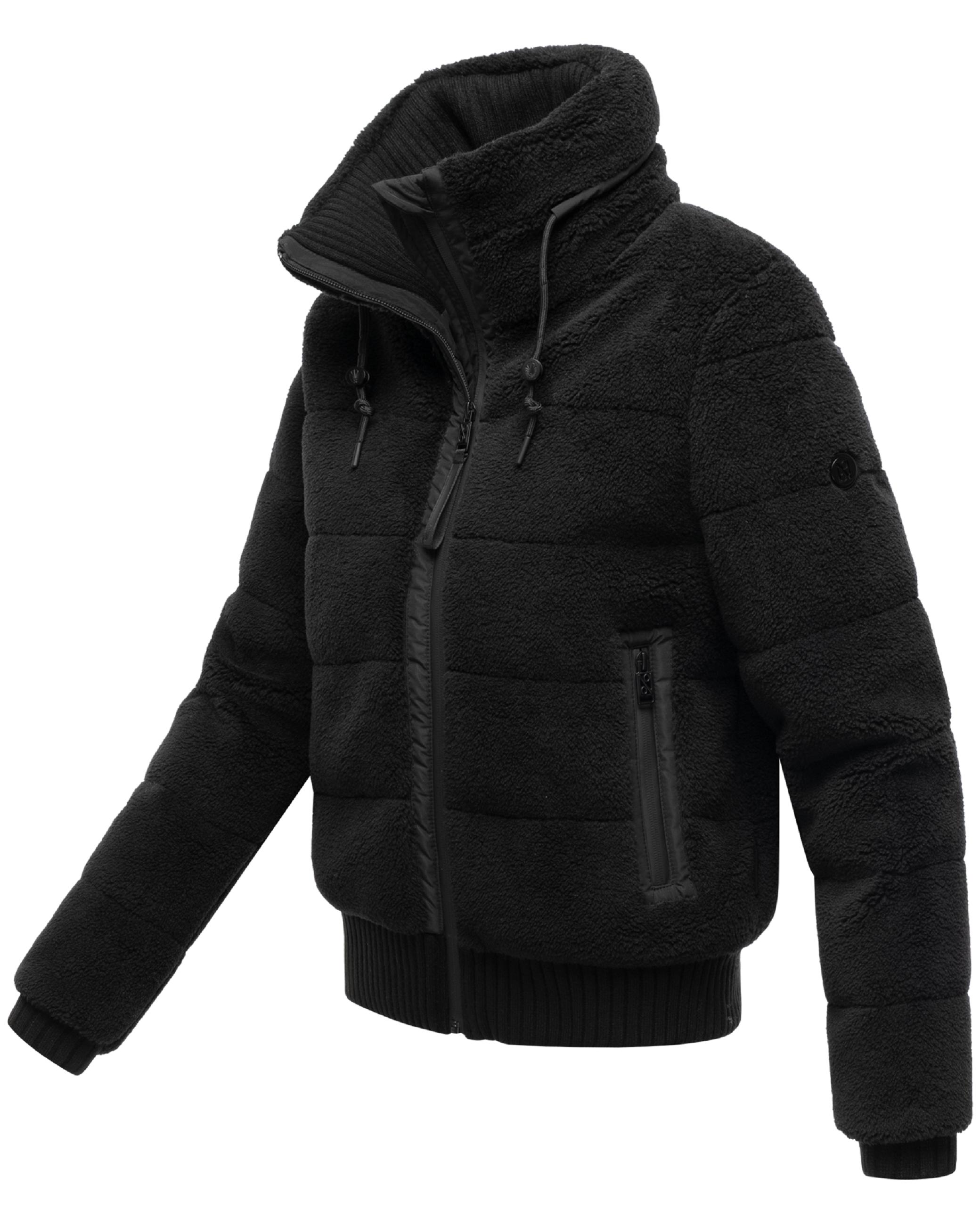 warme Plüschjacke "Schneepuder 14" Black