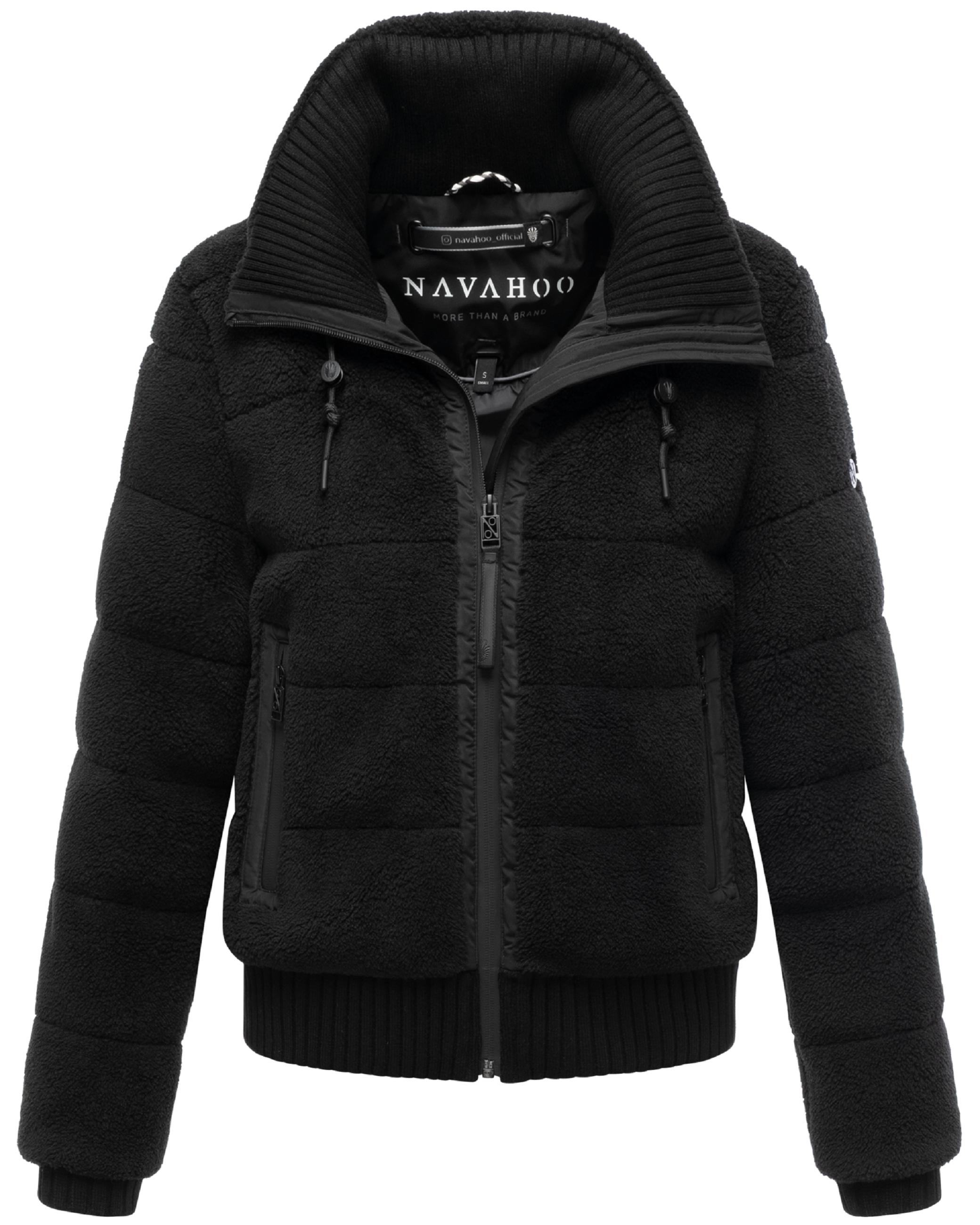 warme Plüschjacke "Schneepuder 14" Black