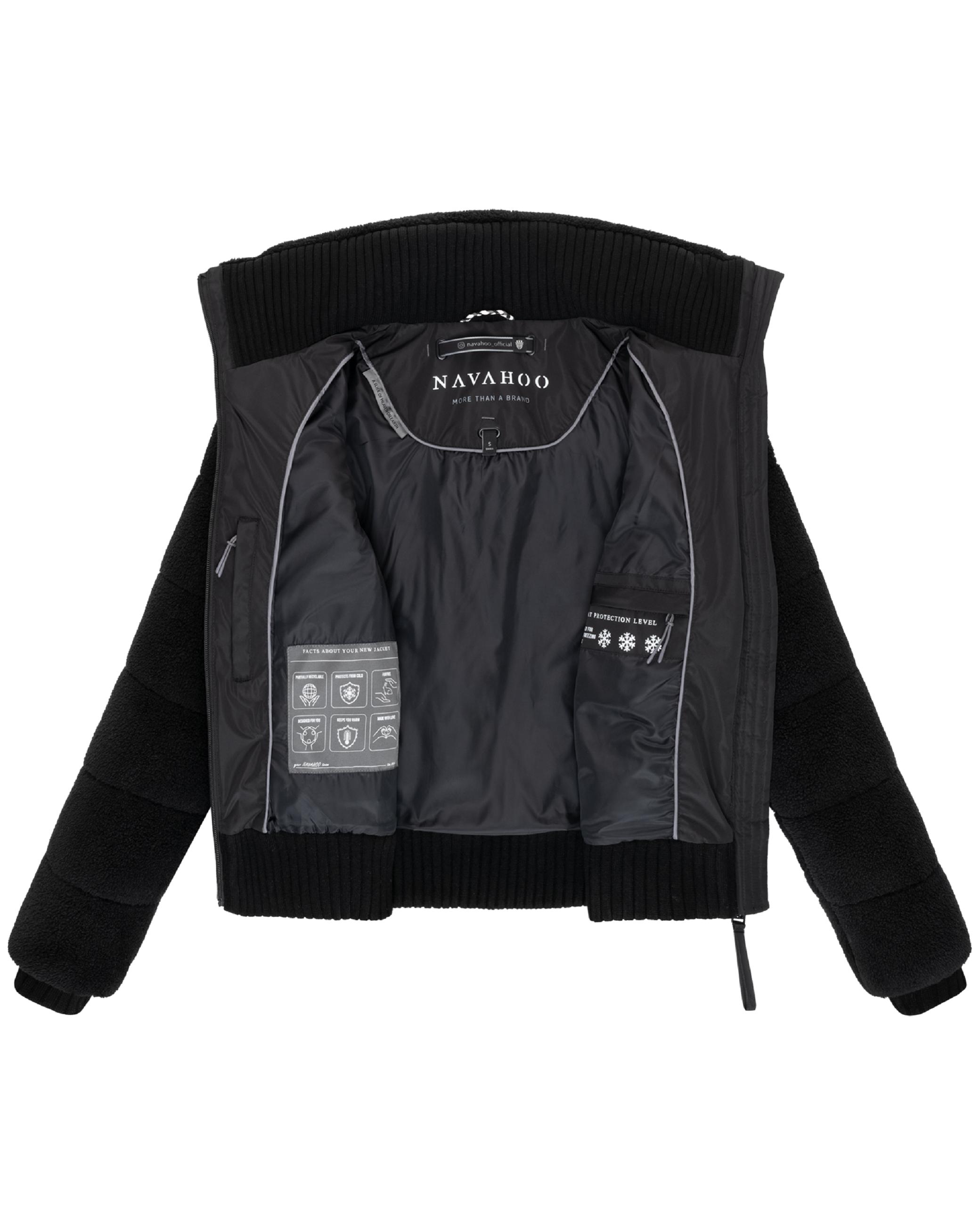 warme Plüschjacke "Schneepuder 14" Black