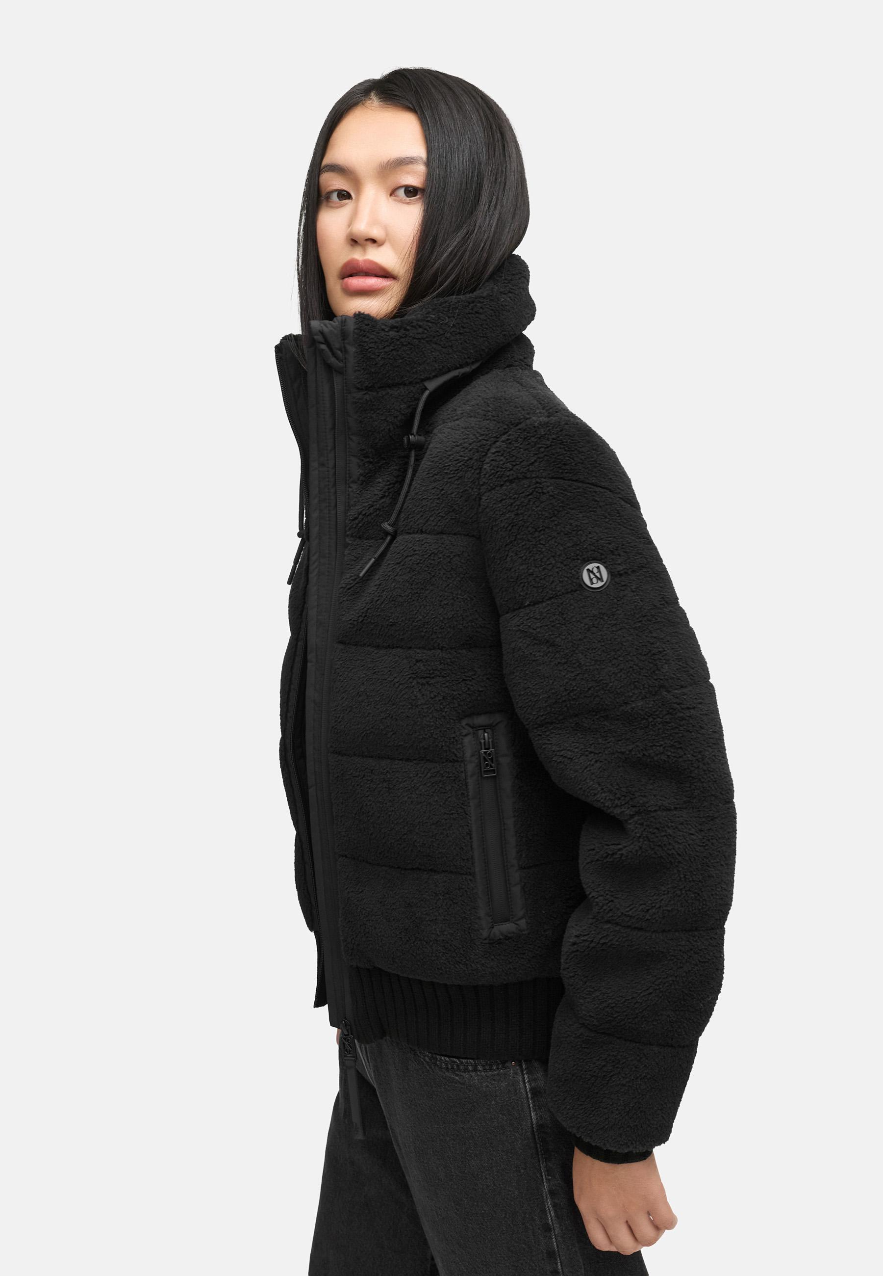 warme Plüschjacke "Schneepuder 14" Black
