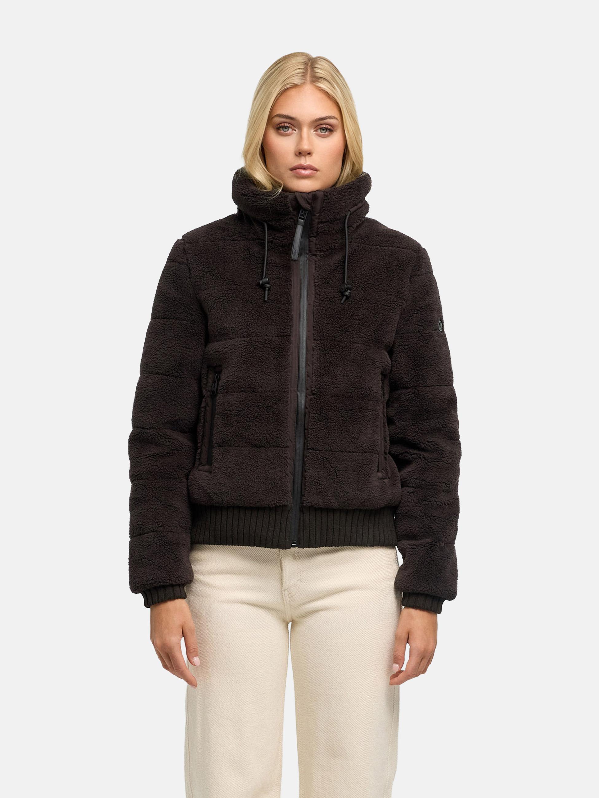 warme Plüschjacke "Schneepuder 14" Choco