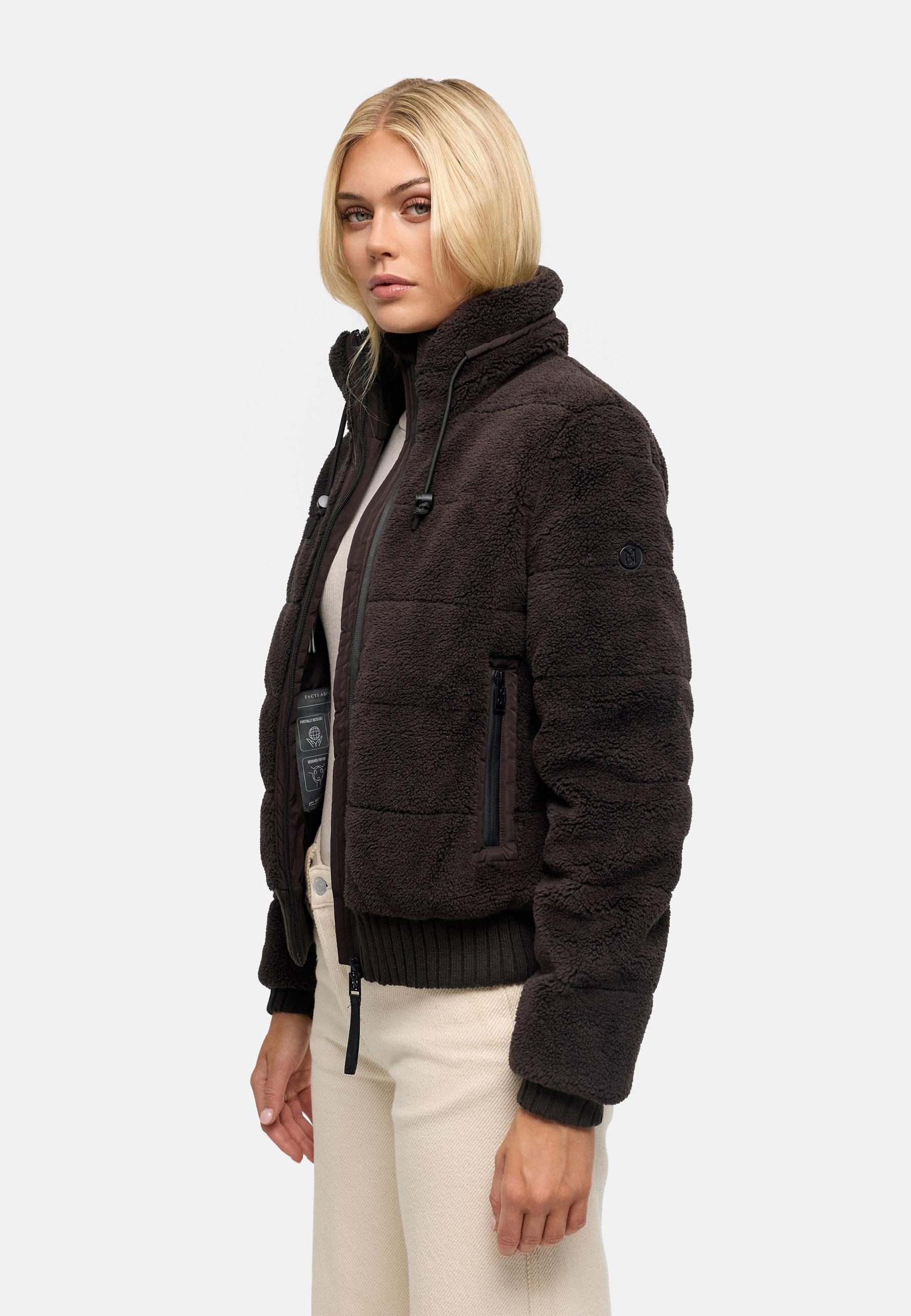 warme Plüschjacke "Schneepuder 14" Choco