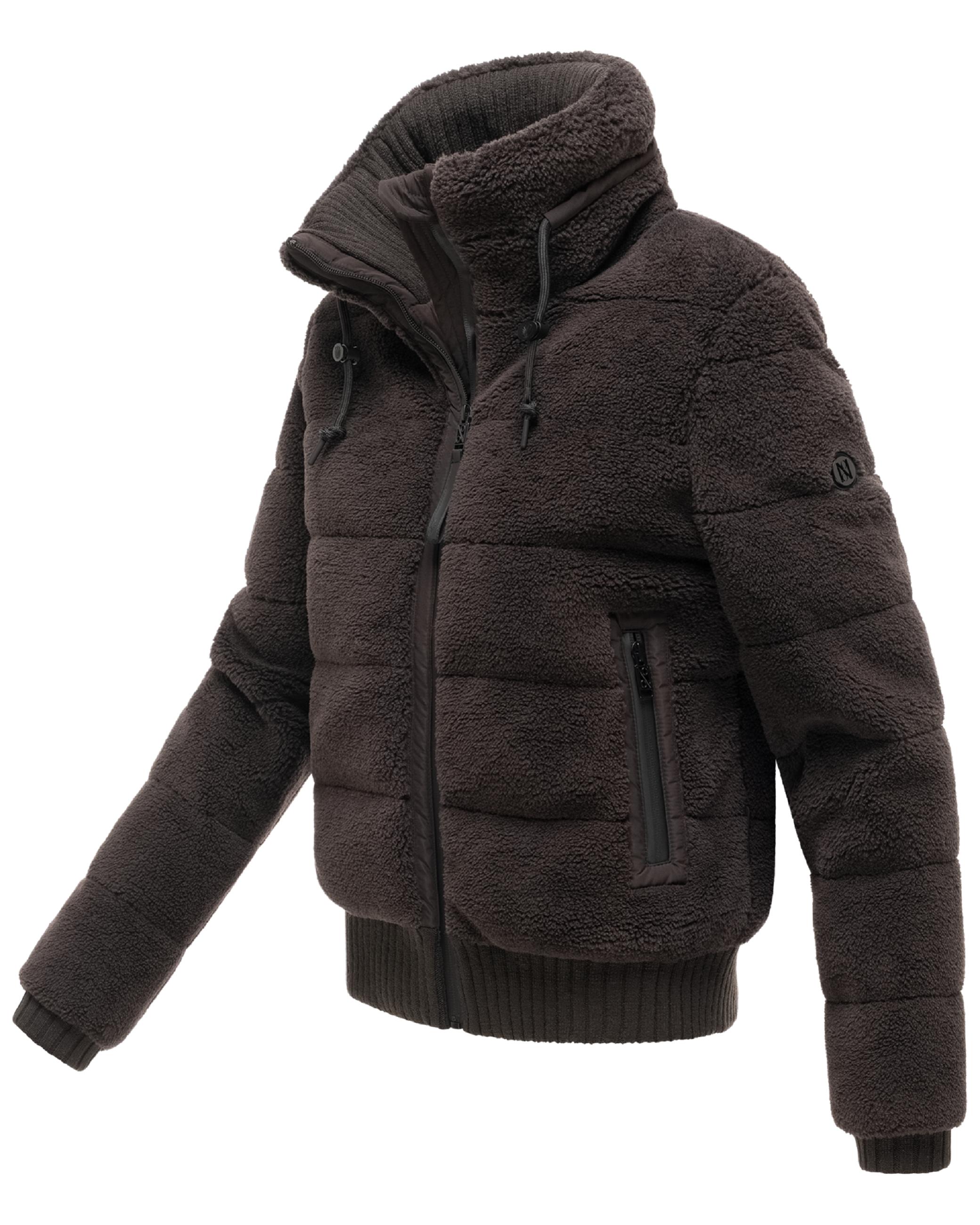 warme Plüschjacke "Schneepuder 14" Choco