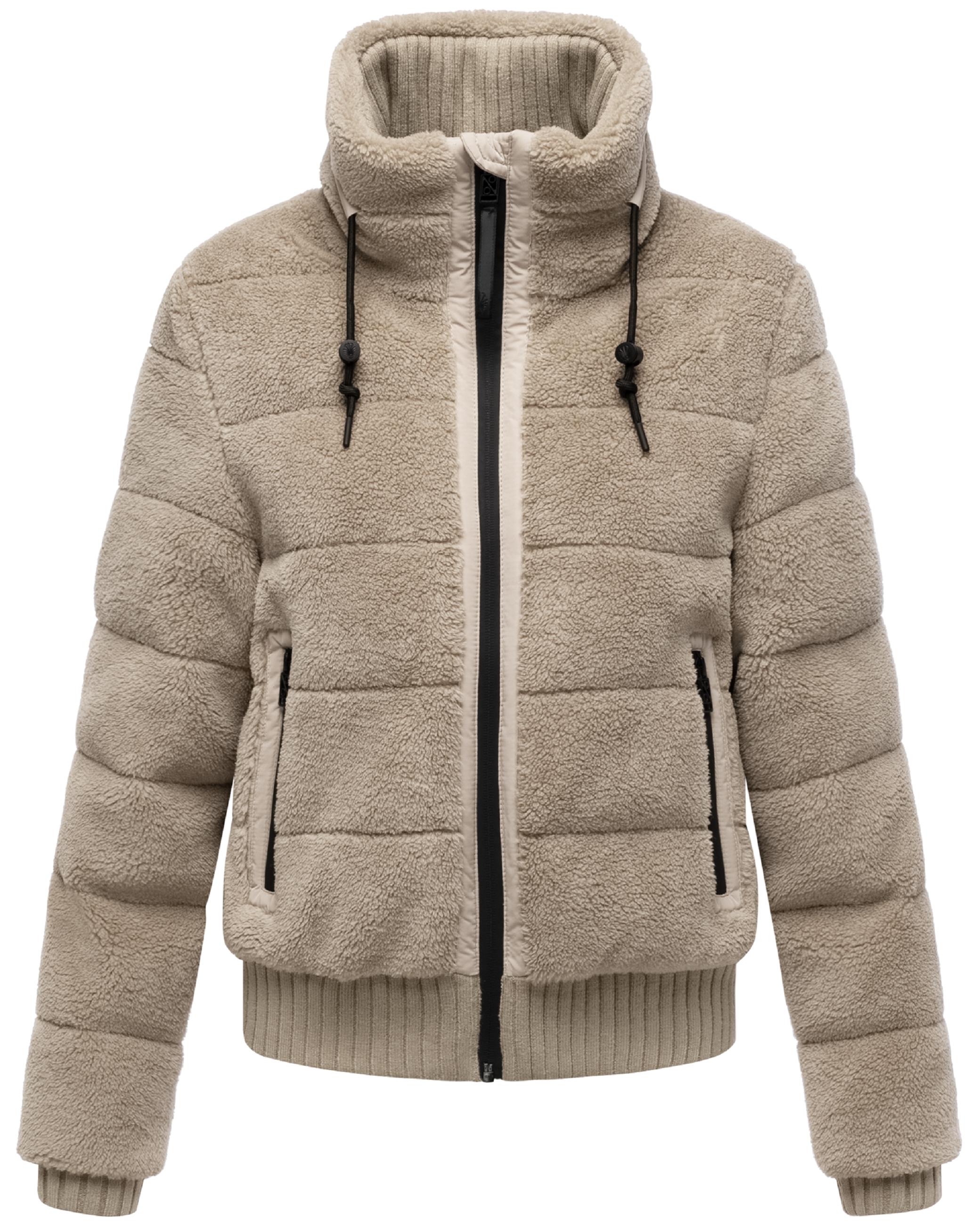 warme Plüschjacke "Schneepuder 14" Light Taupe