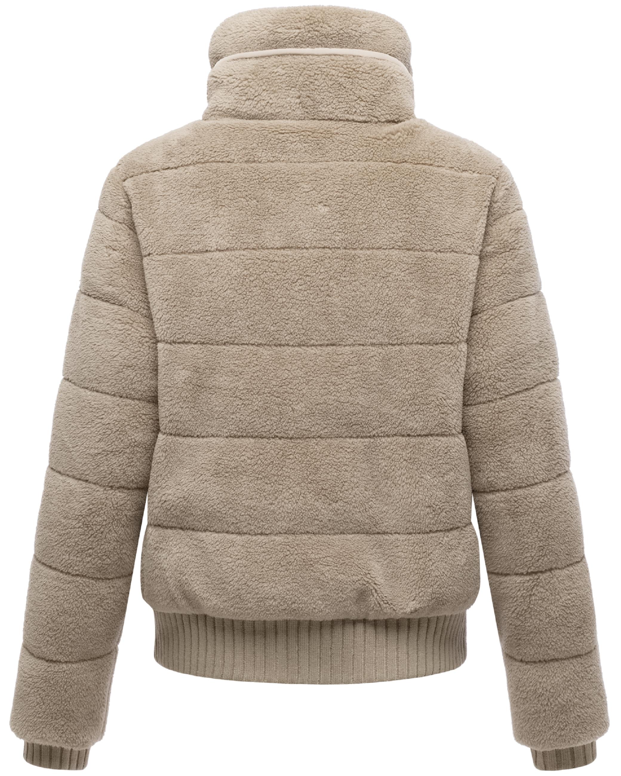 warme Plüschjacke "Schneepuder 14" Light Taupe