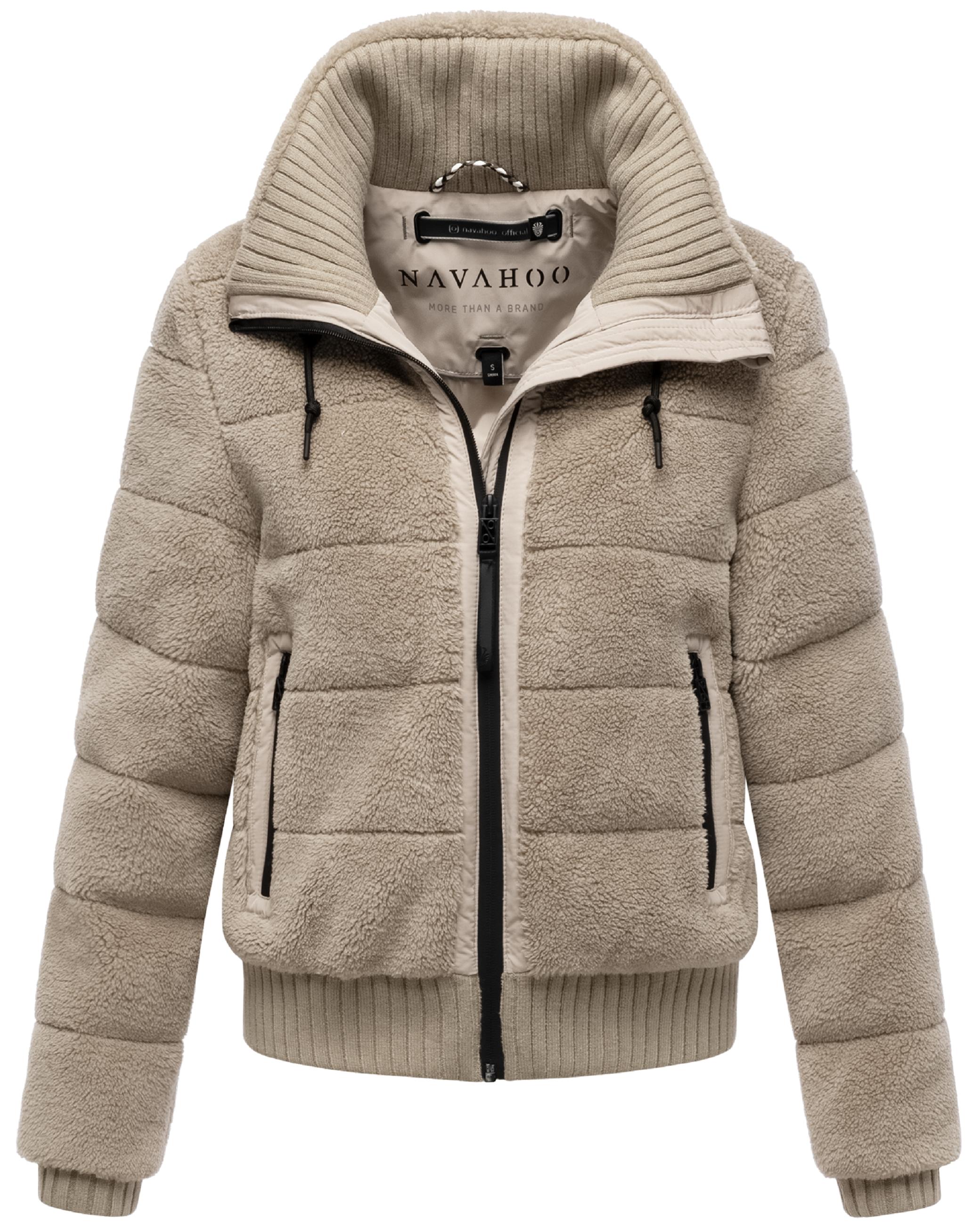 warme Plüschjacke "Schneepuder 14" Light Taupe