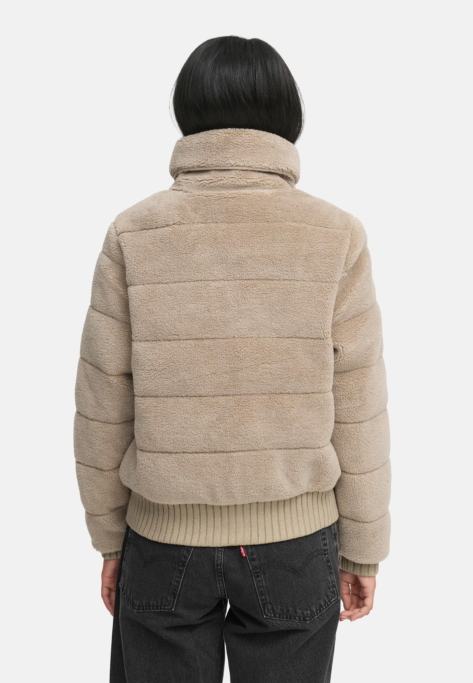 warme Plüschjacke "Schneepuder 14" Light Taupe