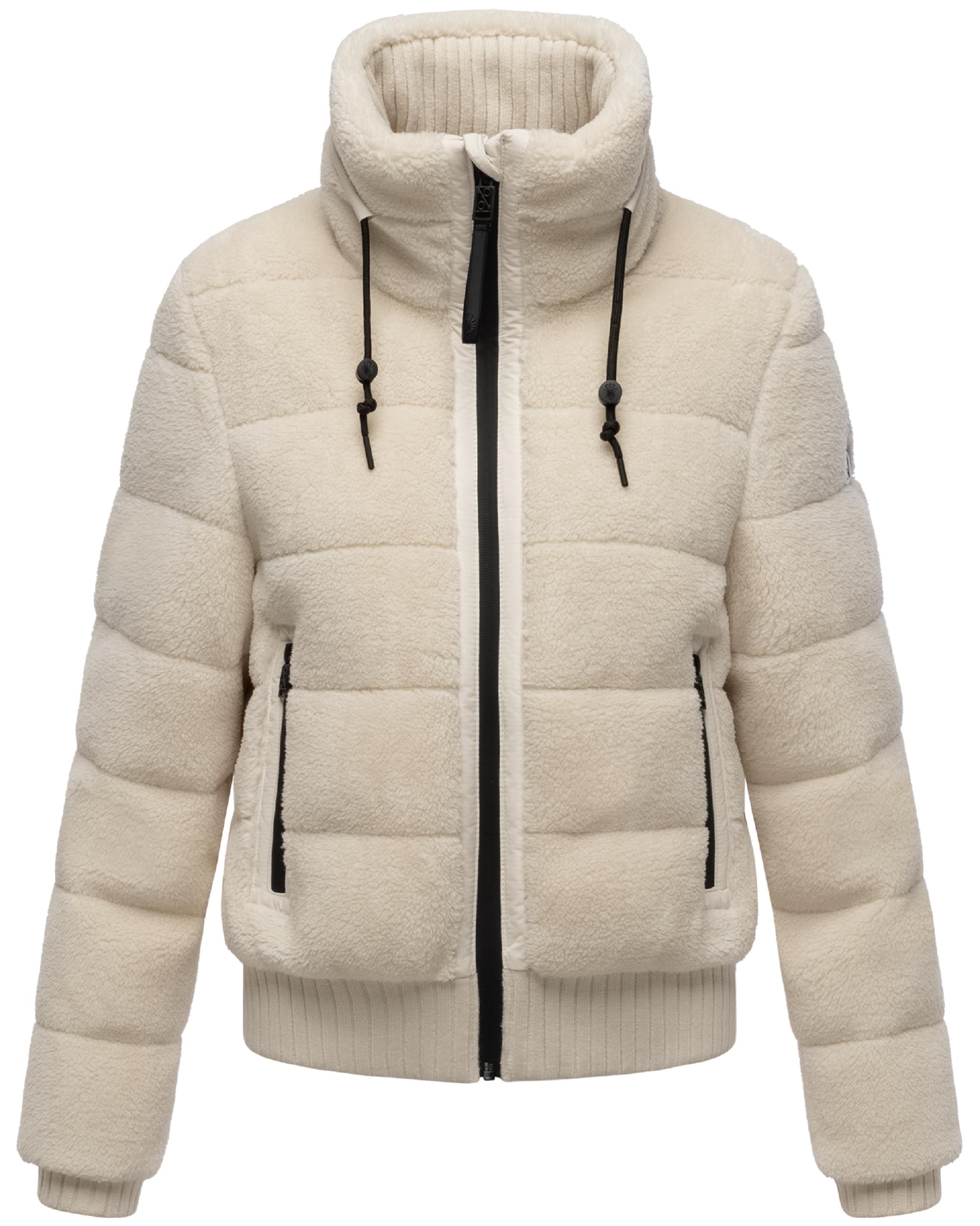 warme Plüschjacke "Schneepuder 14" Offwhite