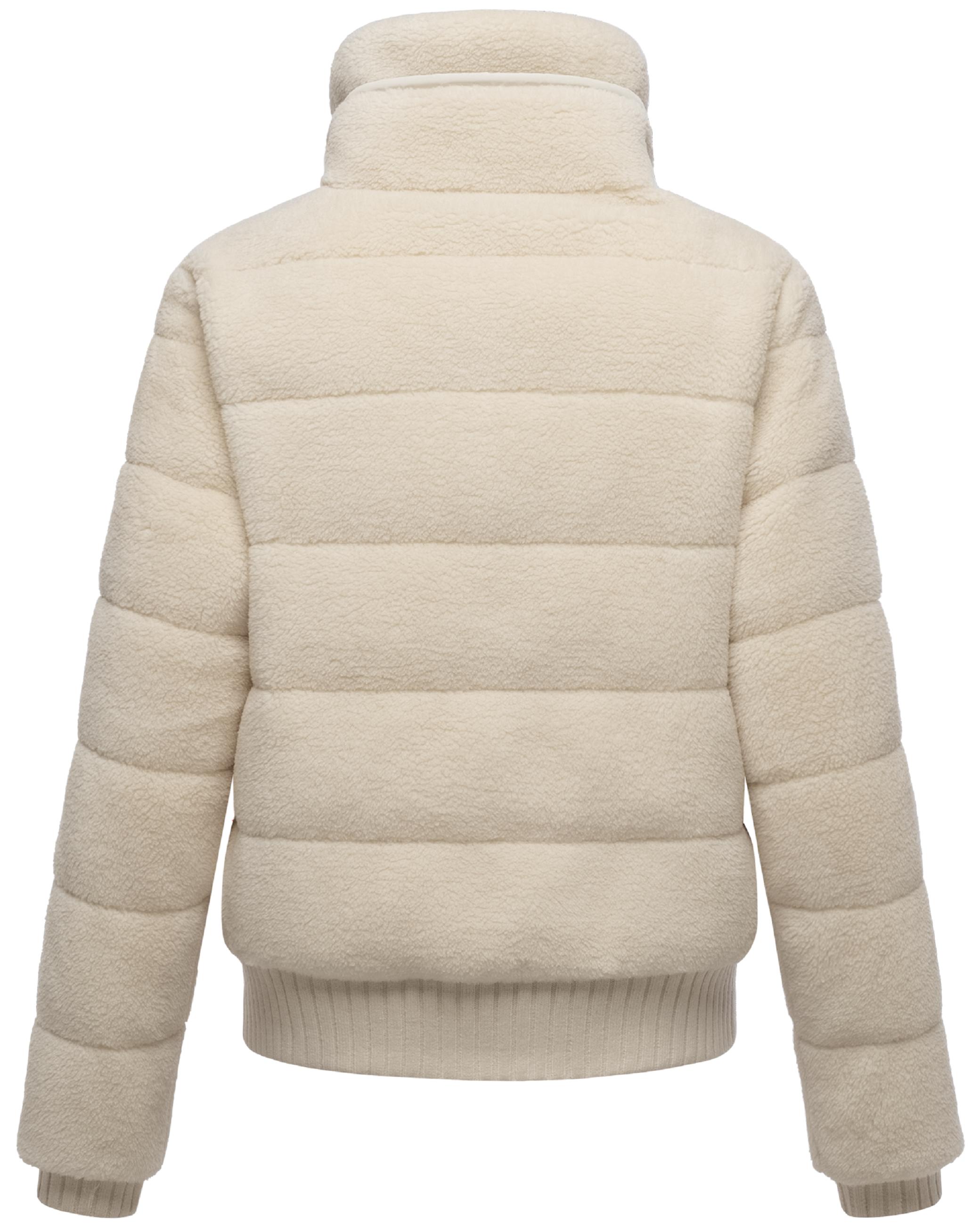 warme Plüschjacke "Schneepuder 14" Offwhite