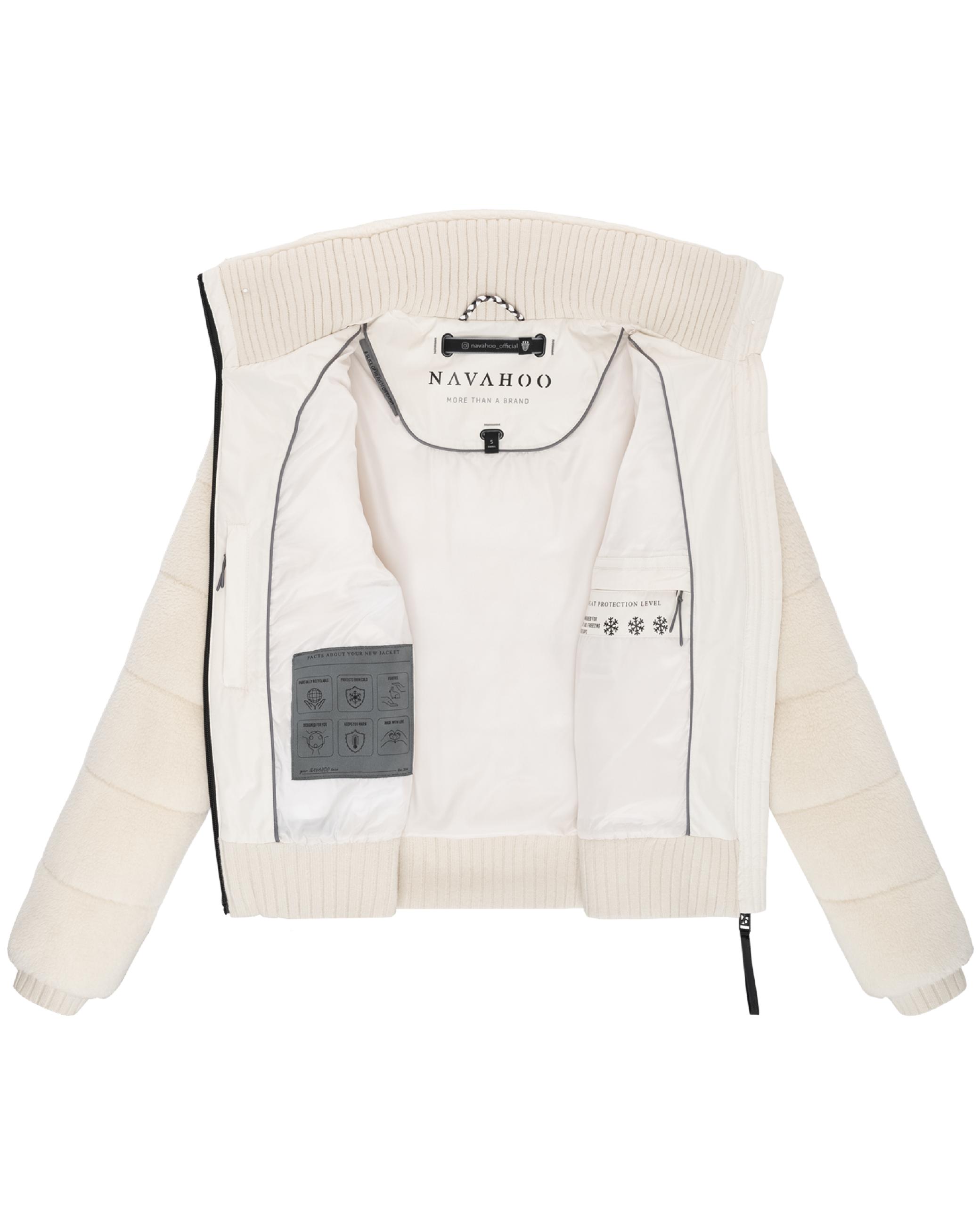warme Plüschjacke "Schneepuder 14" Offwhite