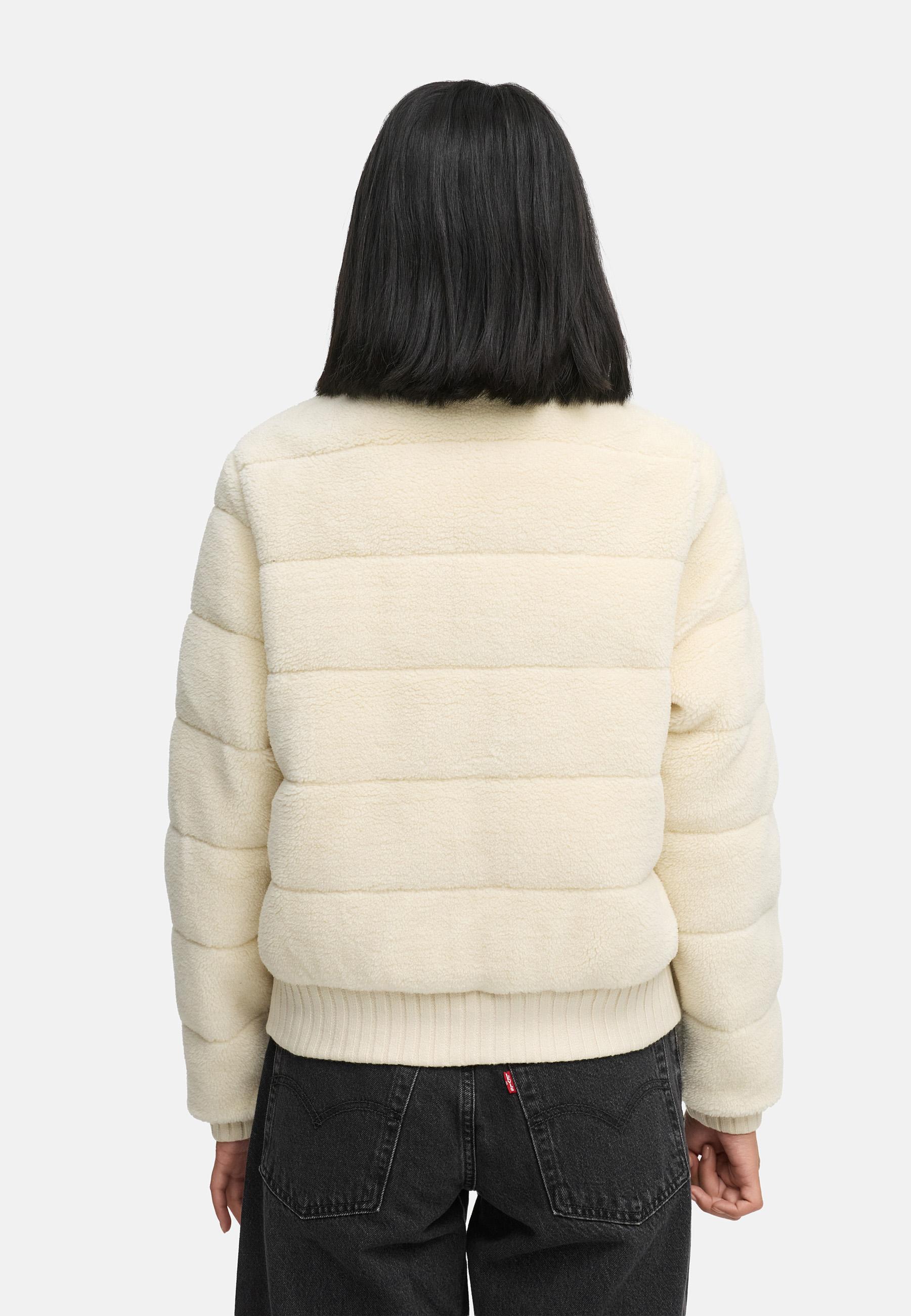 warme Plüschjacke "Schneepuder 14" Offwhite