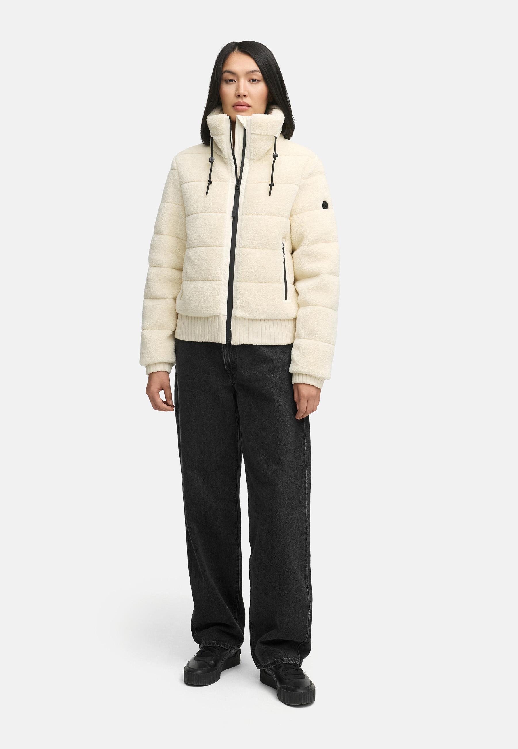 warme Plüschjacke "Schneepuder 14" Offwhite