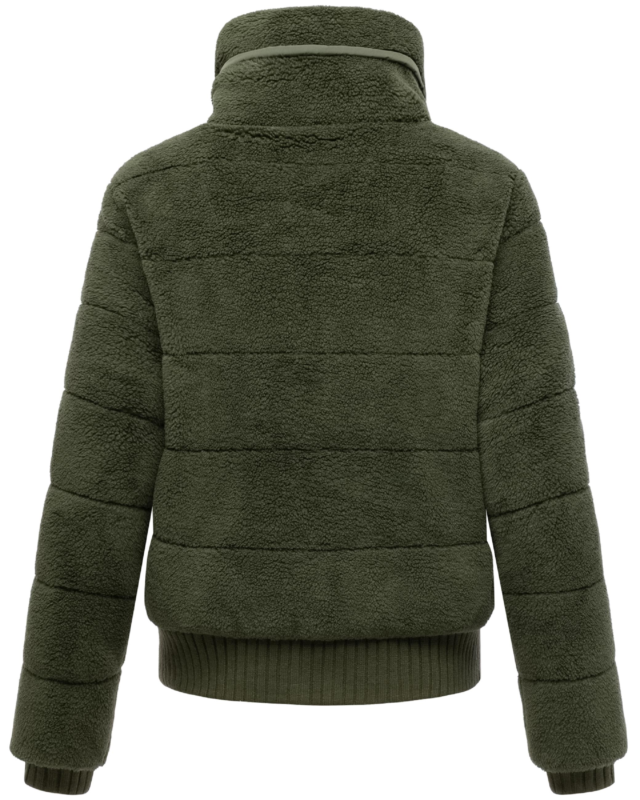 warme Plüschjacke "Schneepuder 14" Olive Leaf