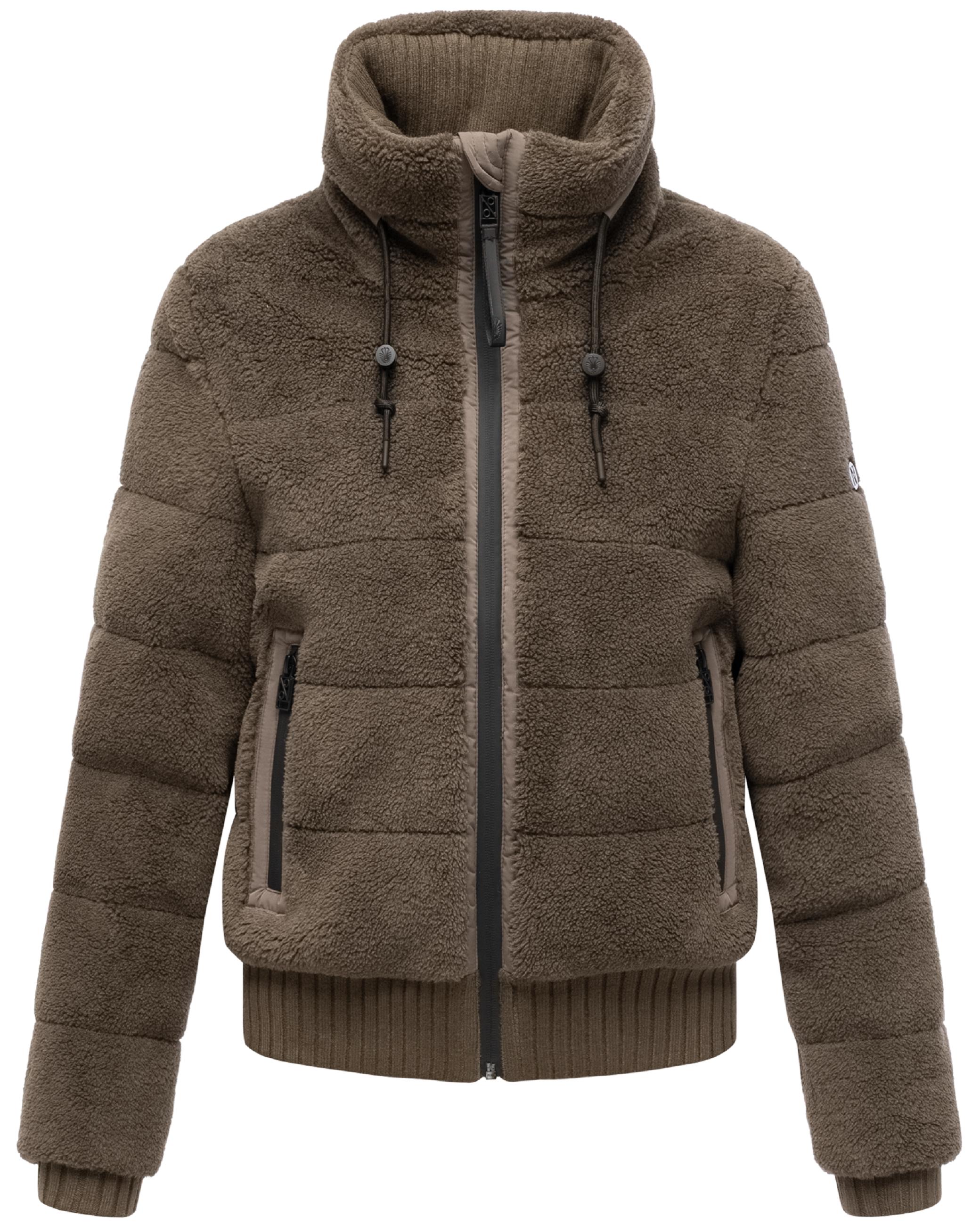 warme Plüschjacke "Schneepuder 14" Stone Brown