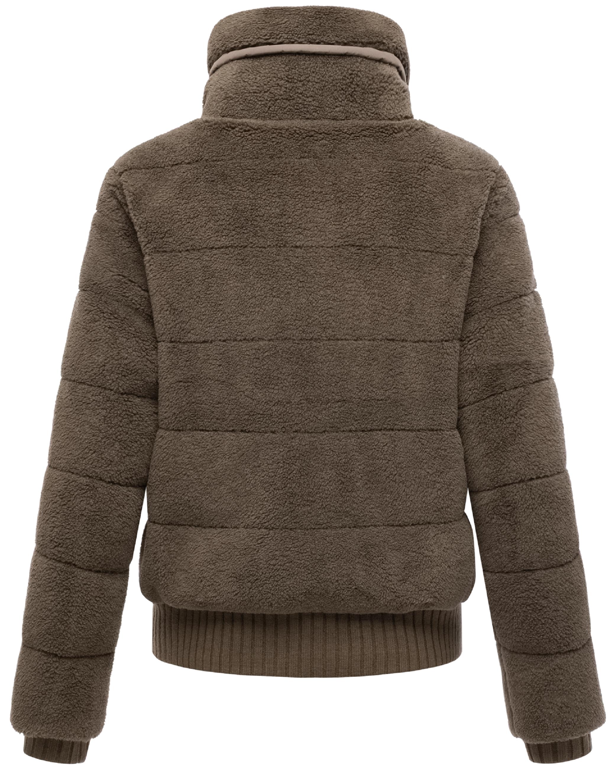 warme Plüschjacke "Schneepuder 14" Stone Brown