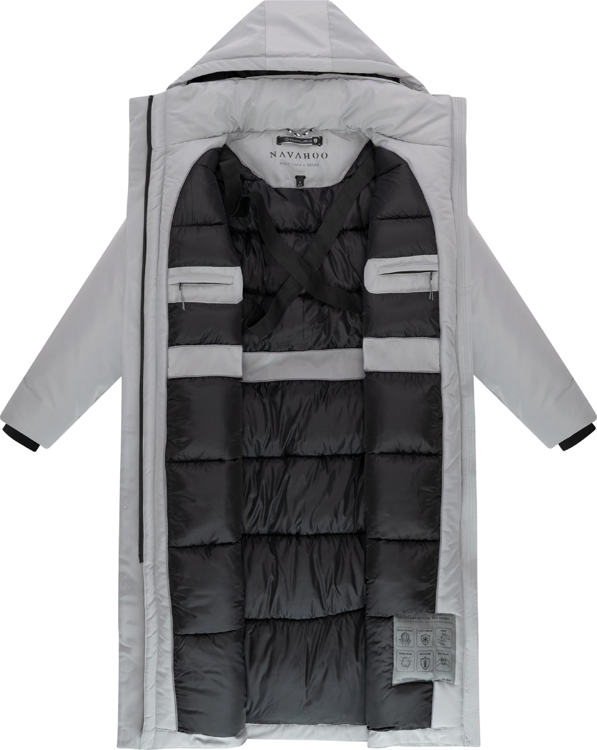 Warmer Wintermantel mit Rucksackträgern "Schneewächter 14" Grey
