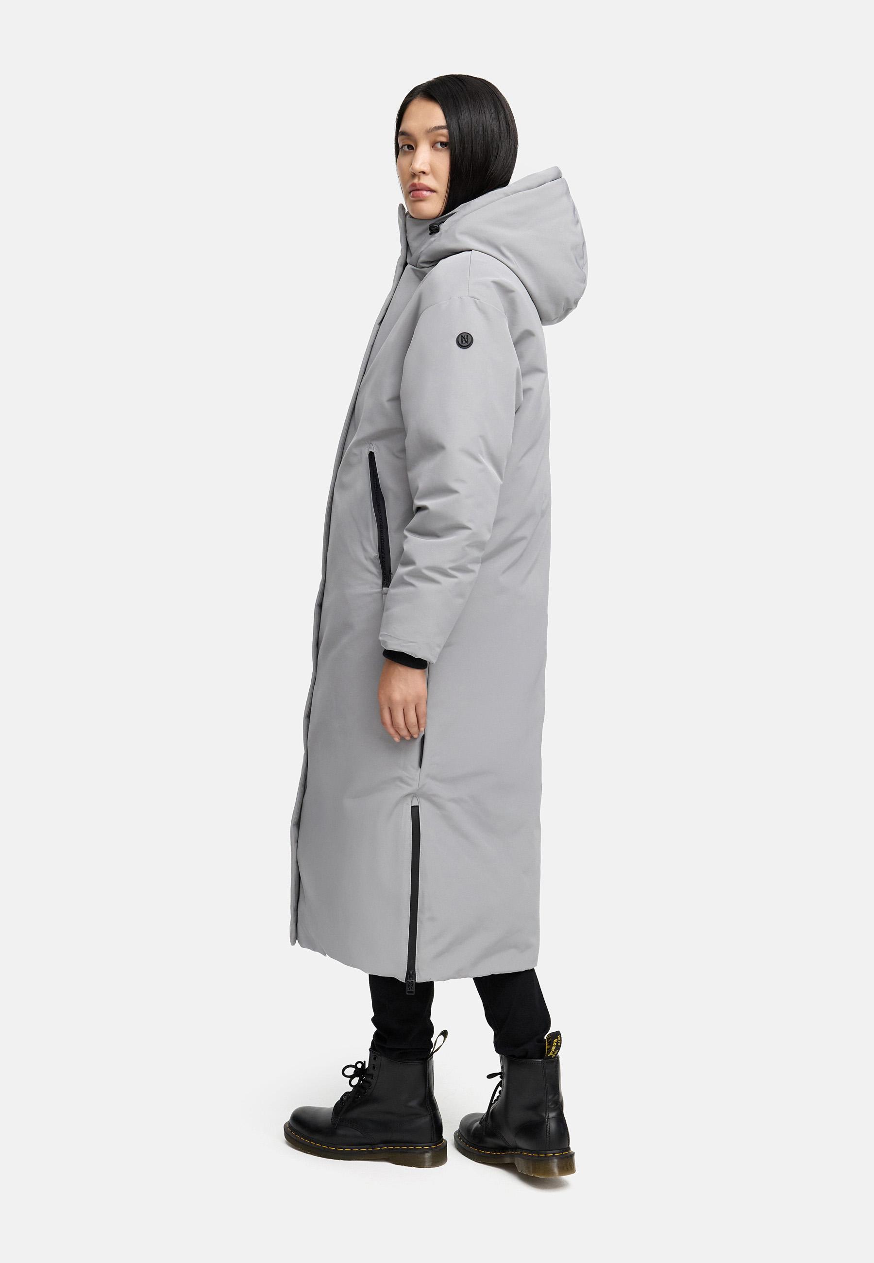 Warmer Wintermantel mit Rucksackträgern "Schneewächter 14" Grey