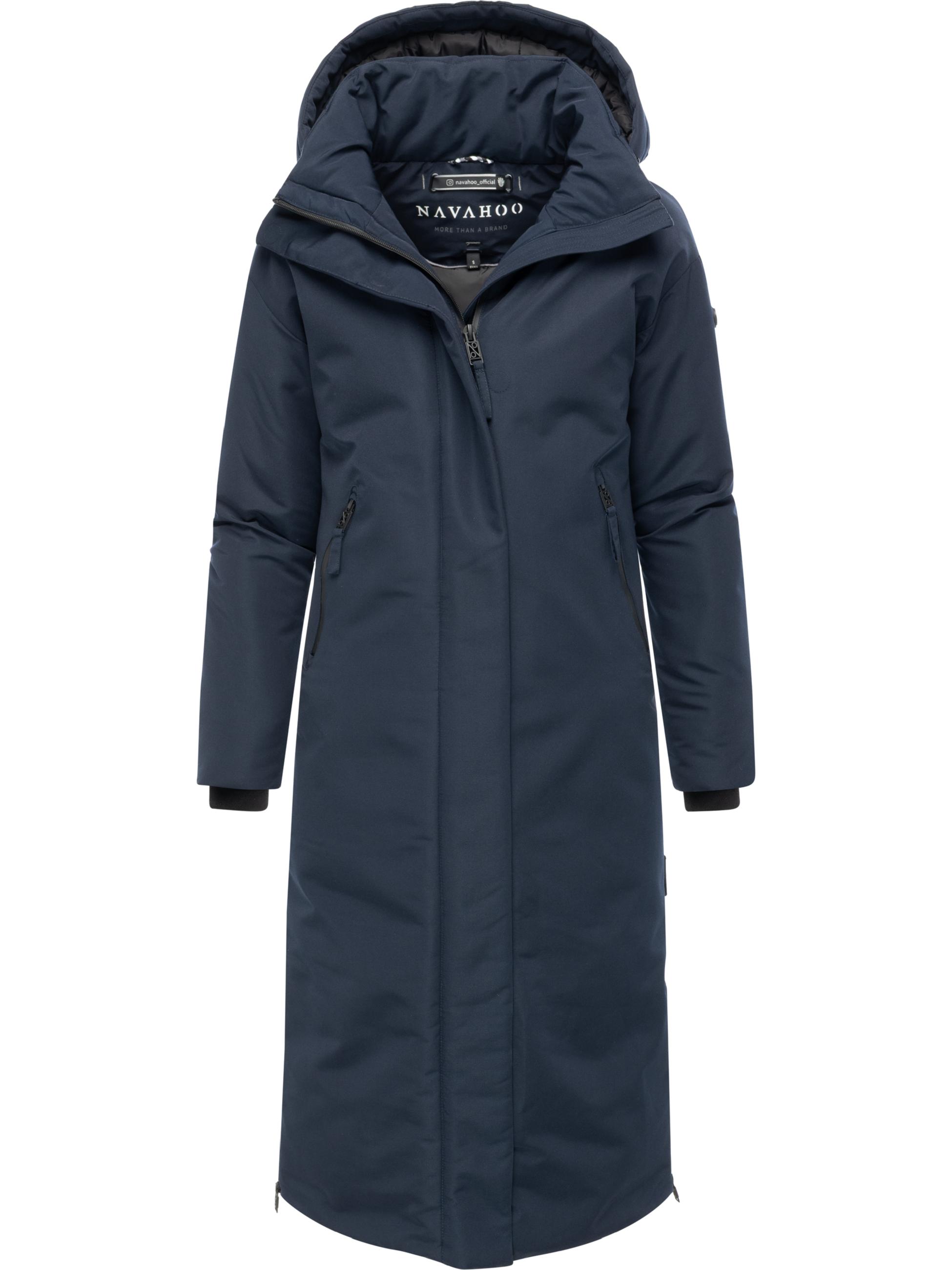 Warmer Wintermantel mit Rucksackträgern "Schneewächter 14" Navy