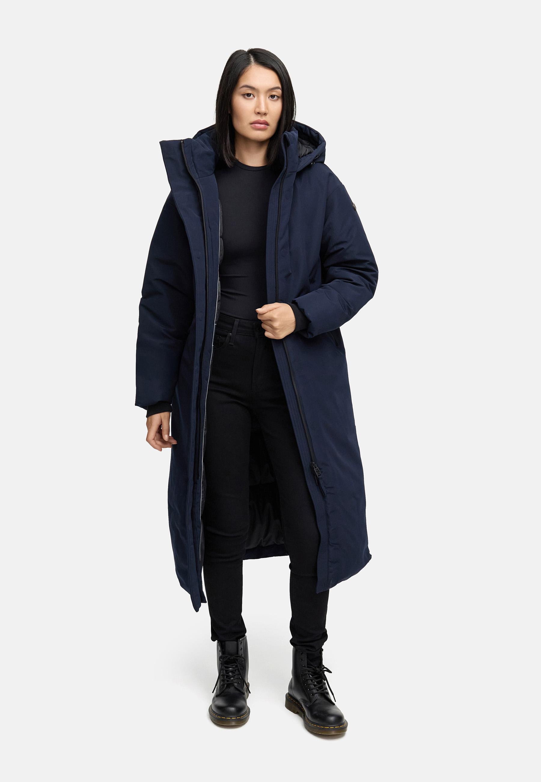 Warmer Wintermantel mit Rucksackträgern "Schneewächter 14" Navy